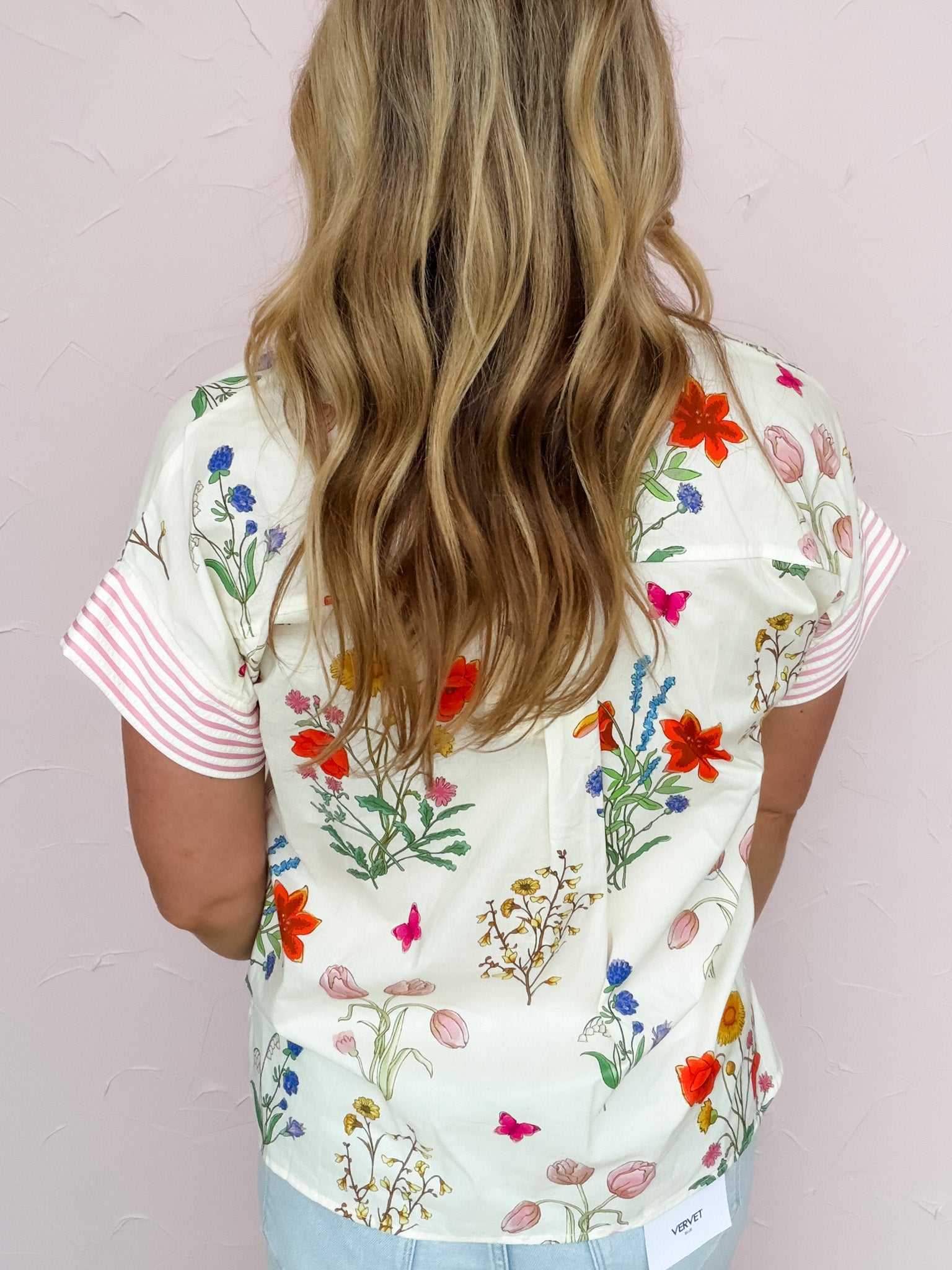 Bloomfield Stripe Trim Top - 30% OFF