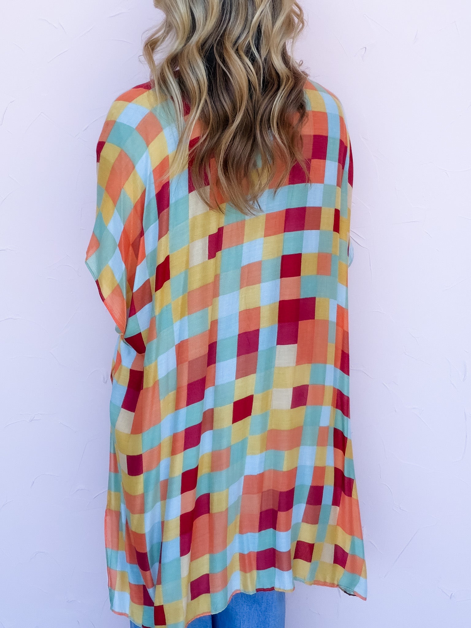 Golden Hour Check Kimono
