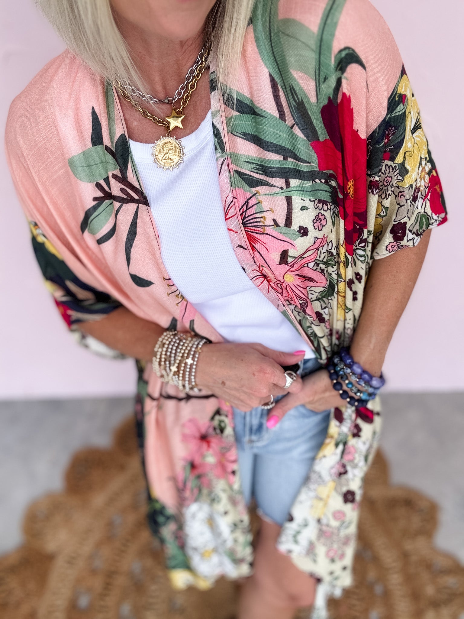 Monterey Blooms Kimono