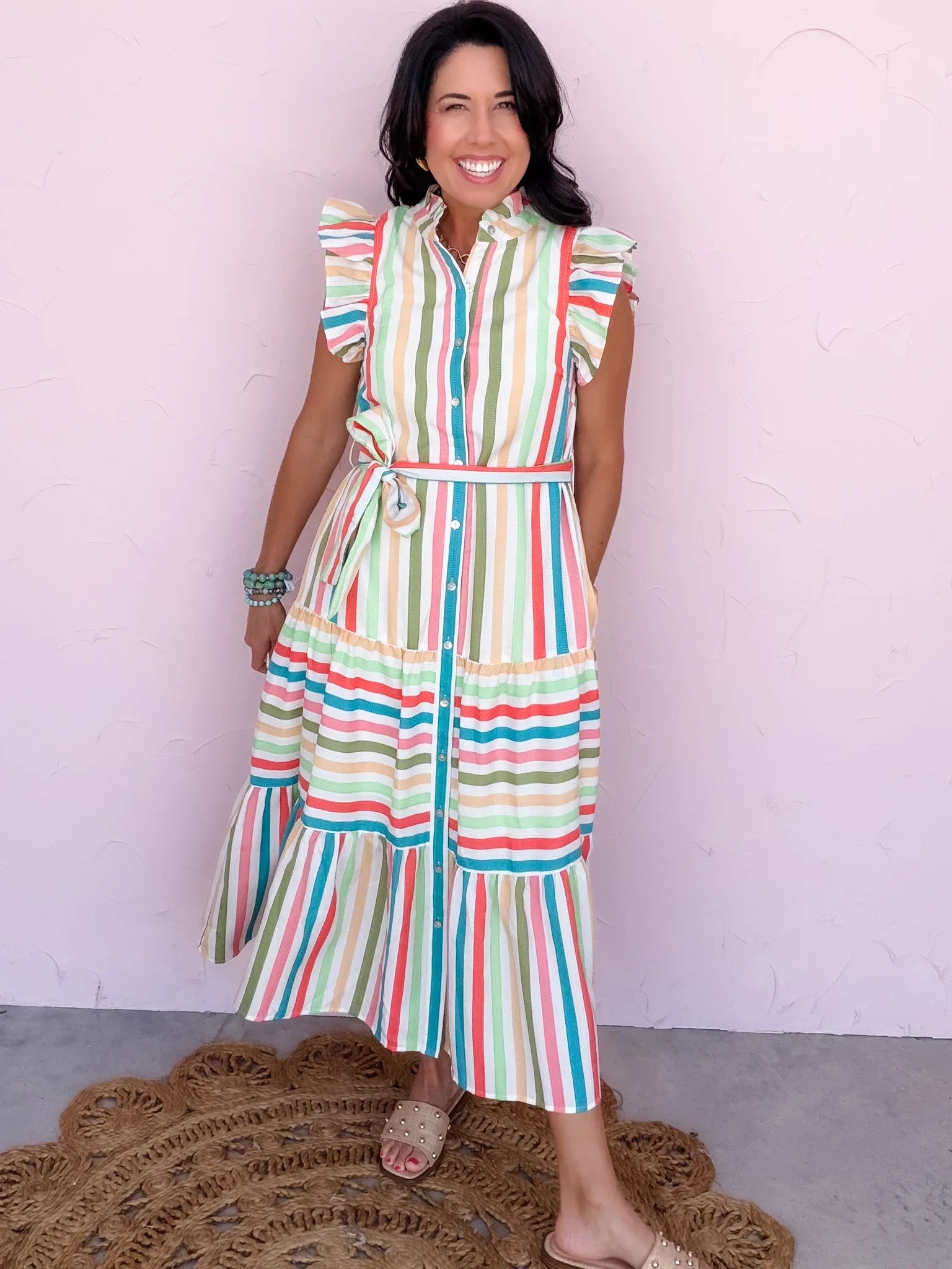 Del Sol Stripe Dress