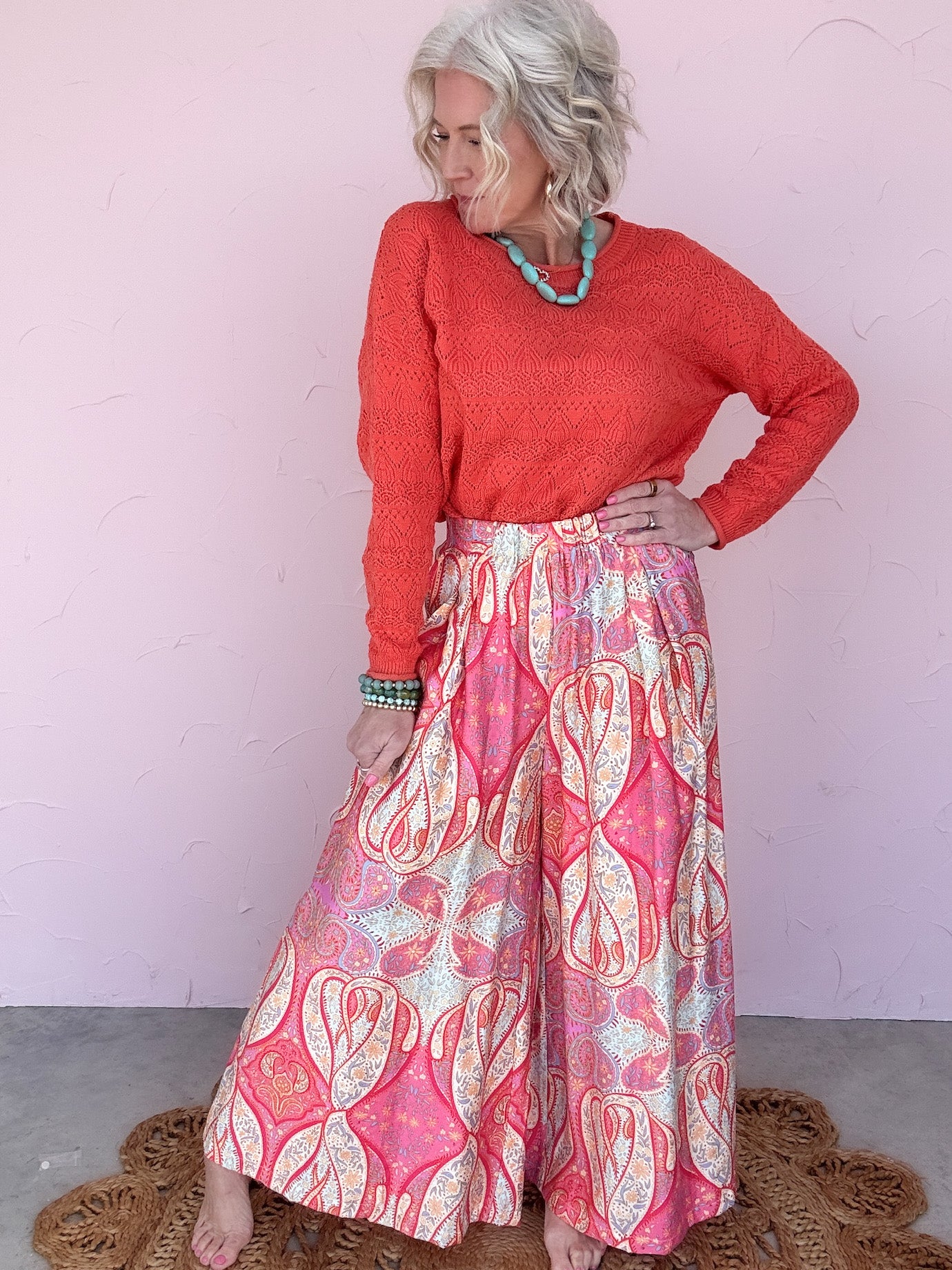 Blush Escape Palazzo Pants