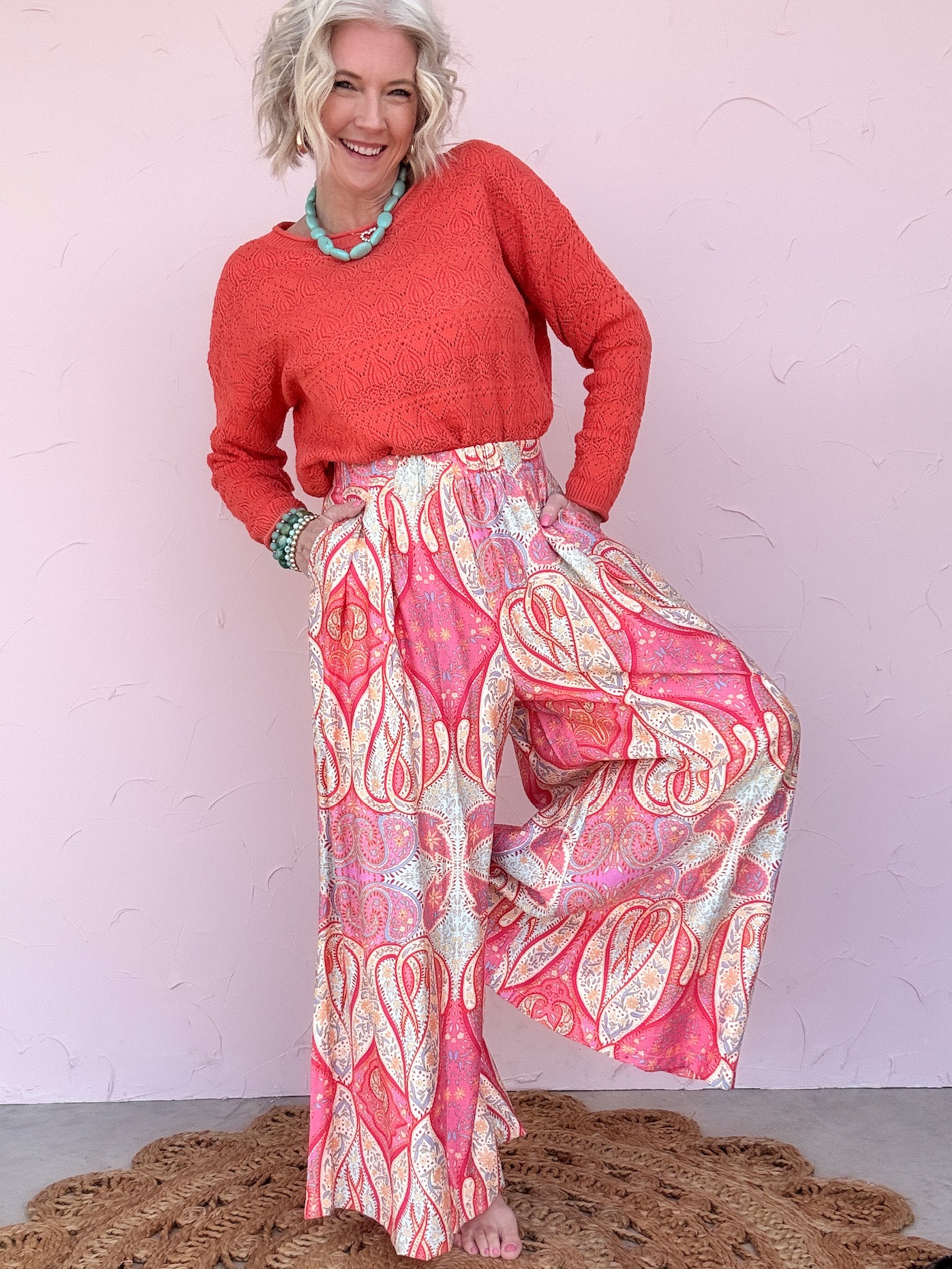 Blush Escape Palazzo Pants