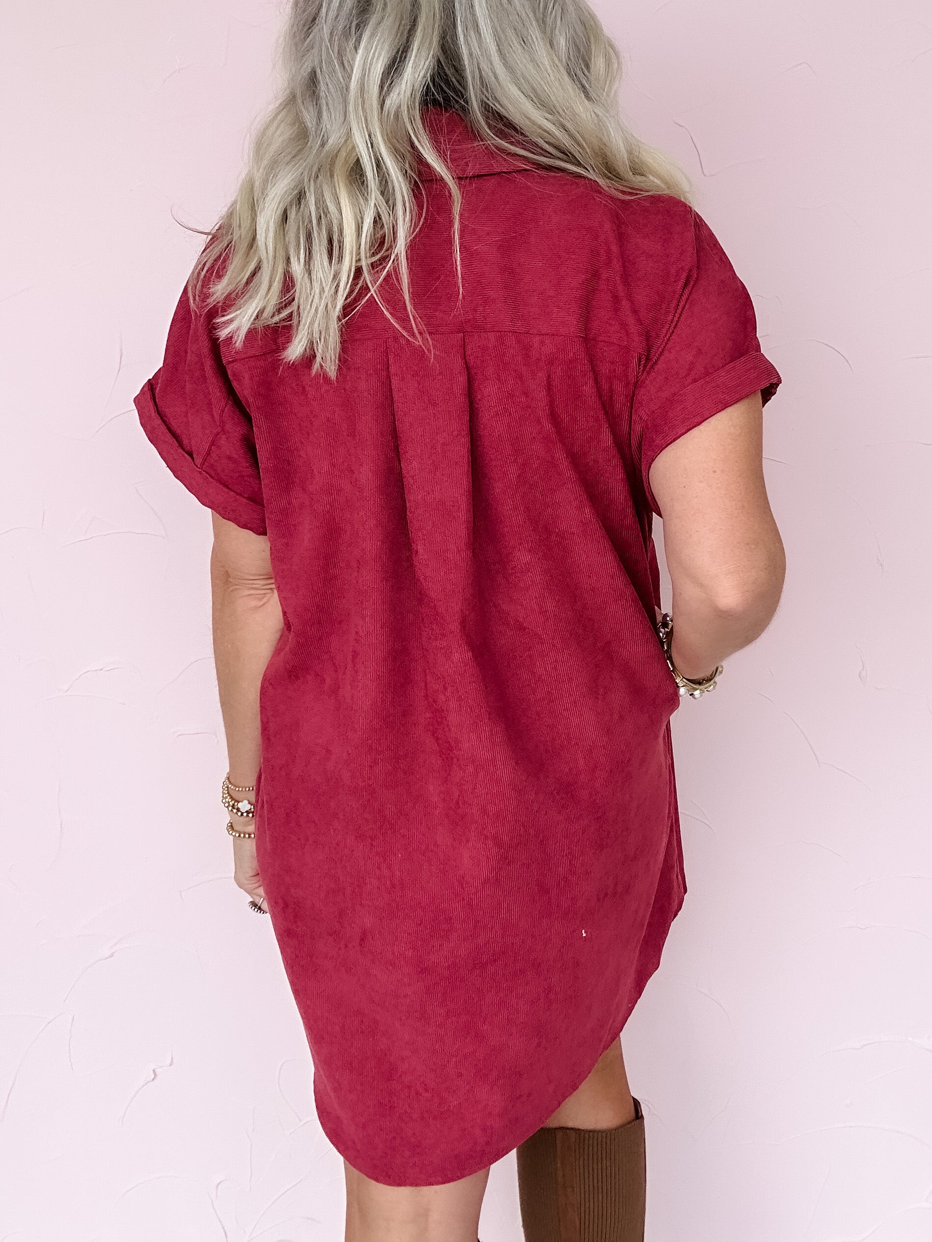 Merlot Corduroy Dress