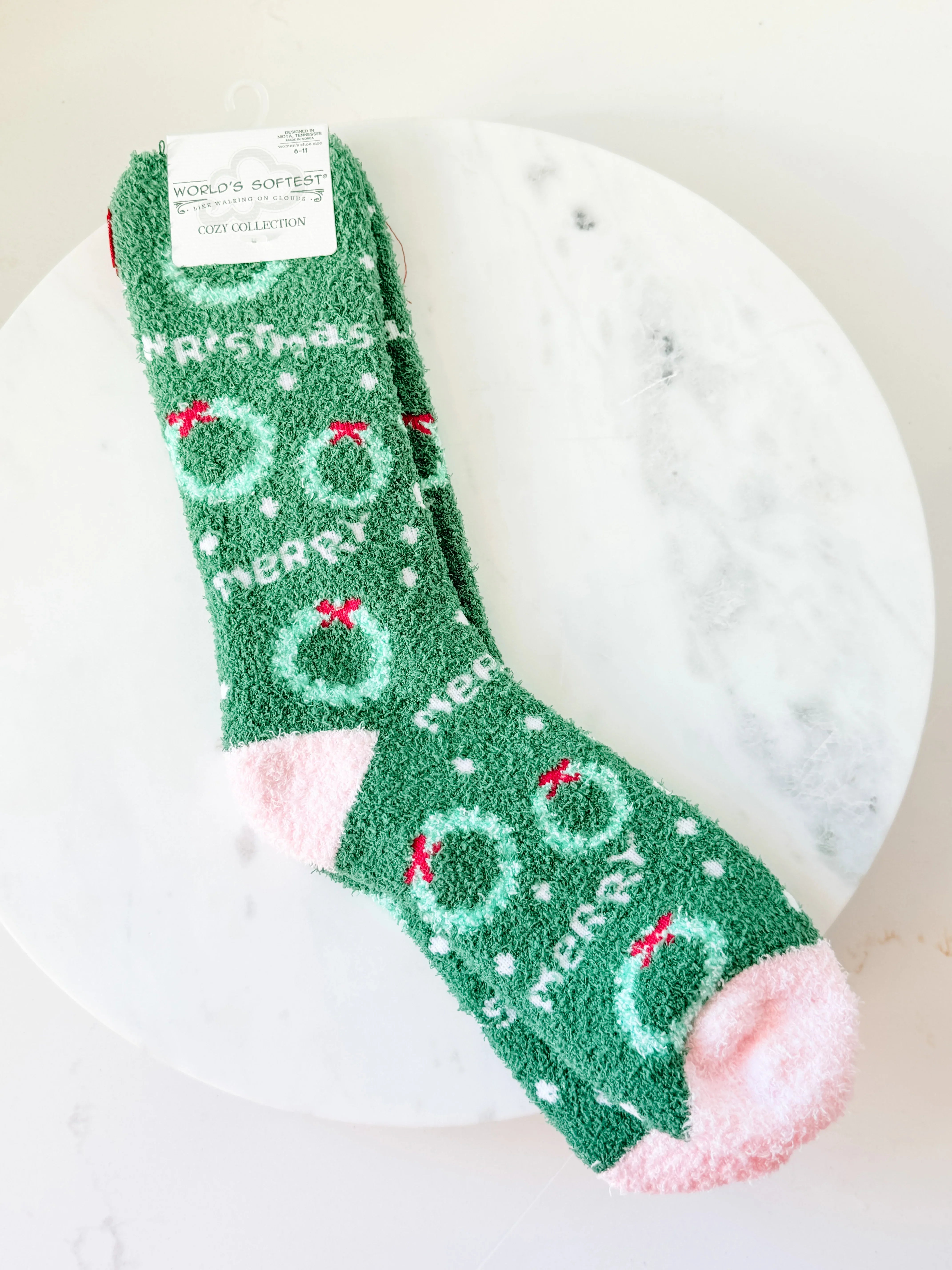 Christmas Cozy Crew Socks