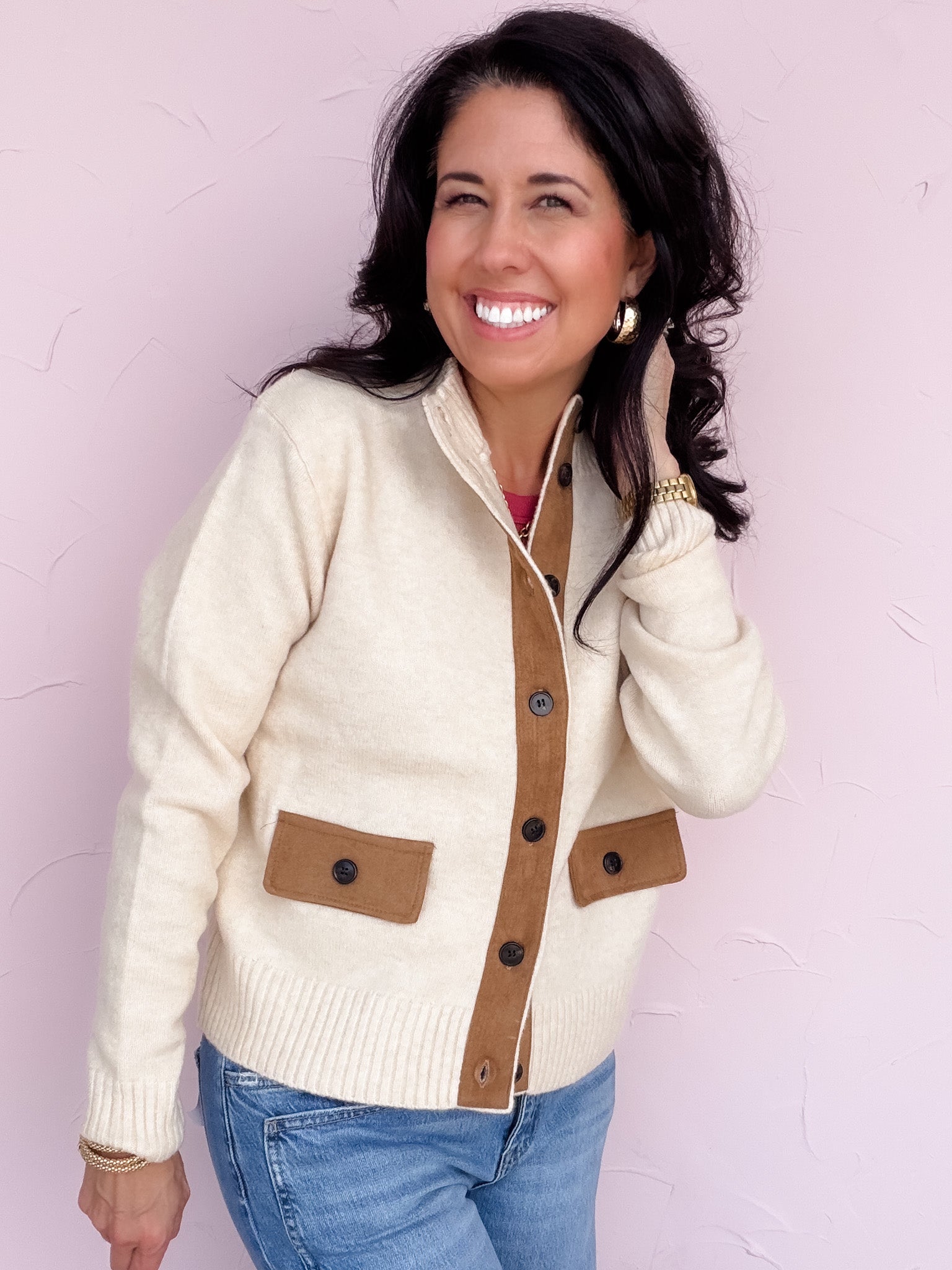 Suede & Simple Sweater