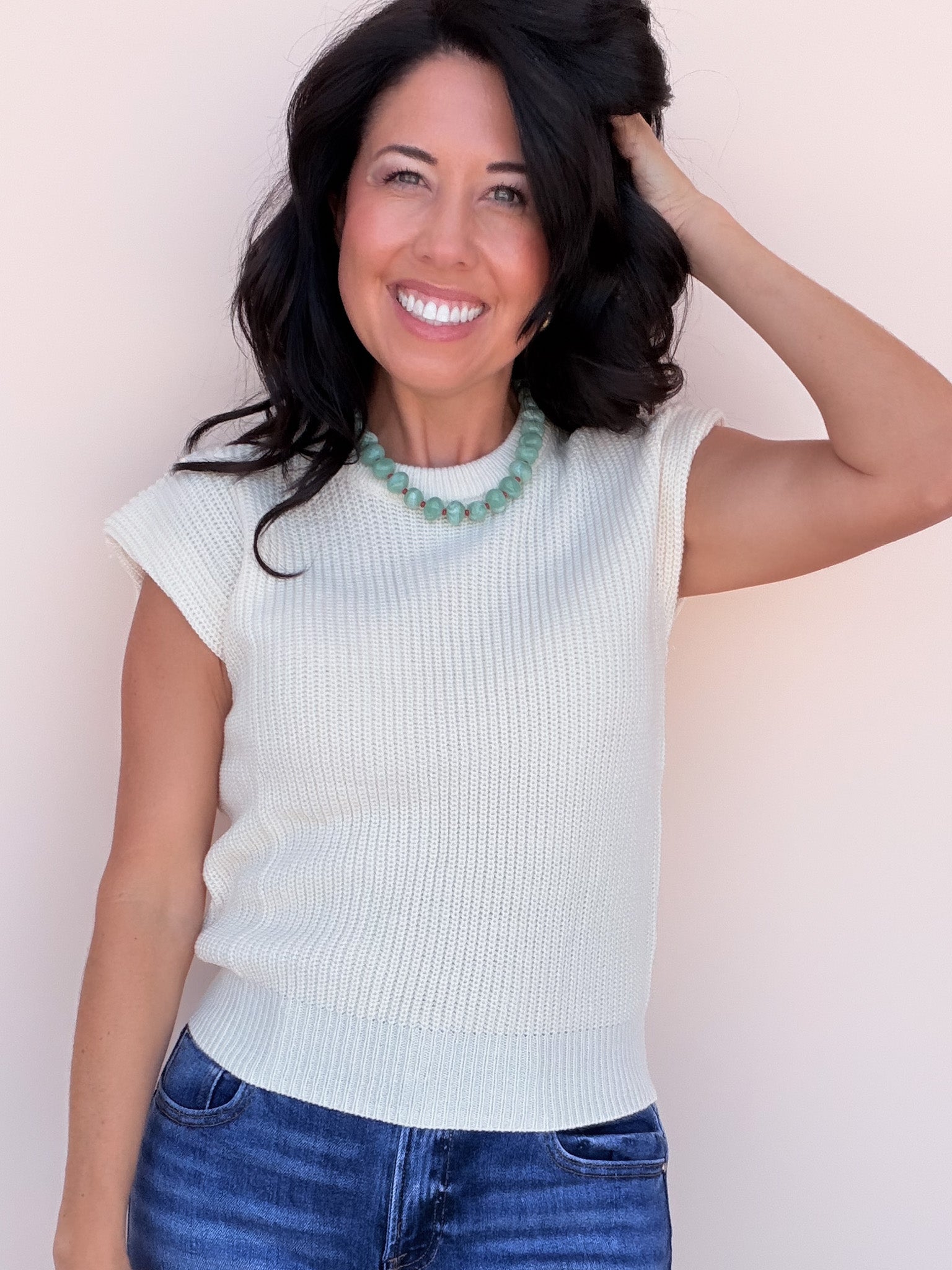 Macy Knit Top | Ecru