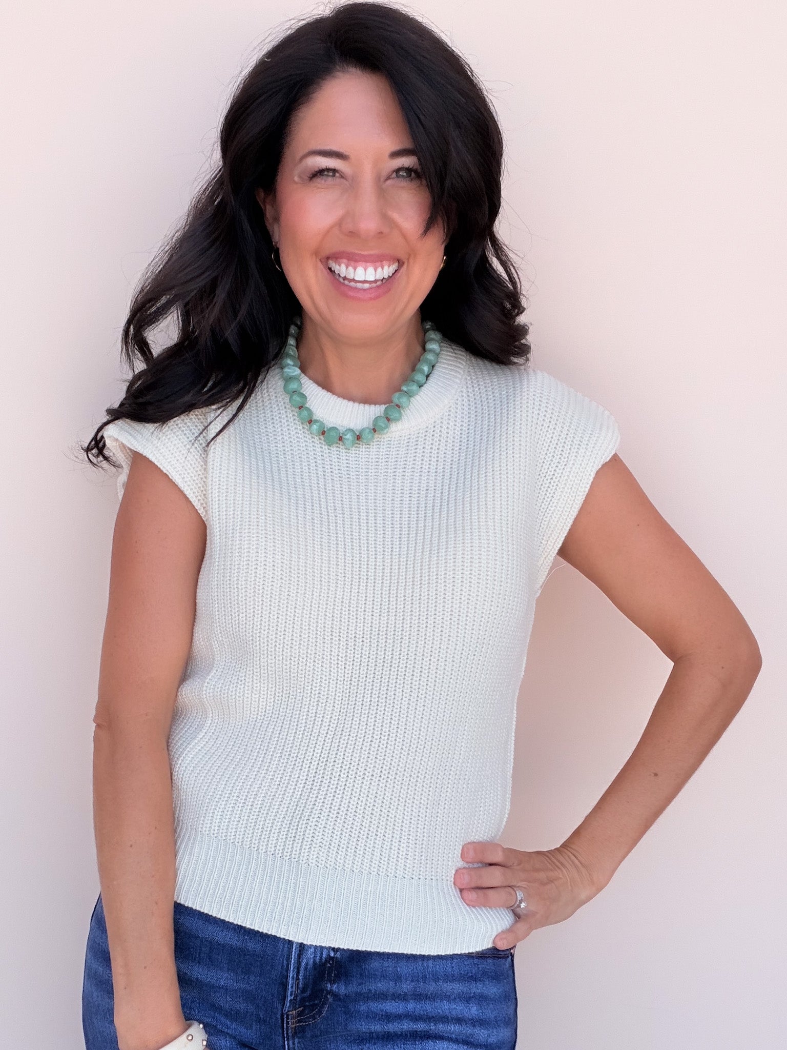 Macy Knit Top | Ecru