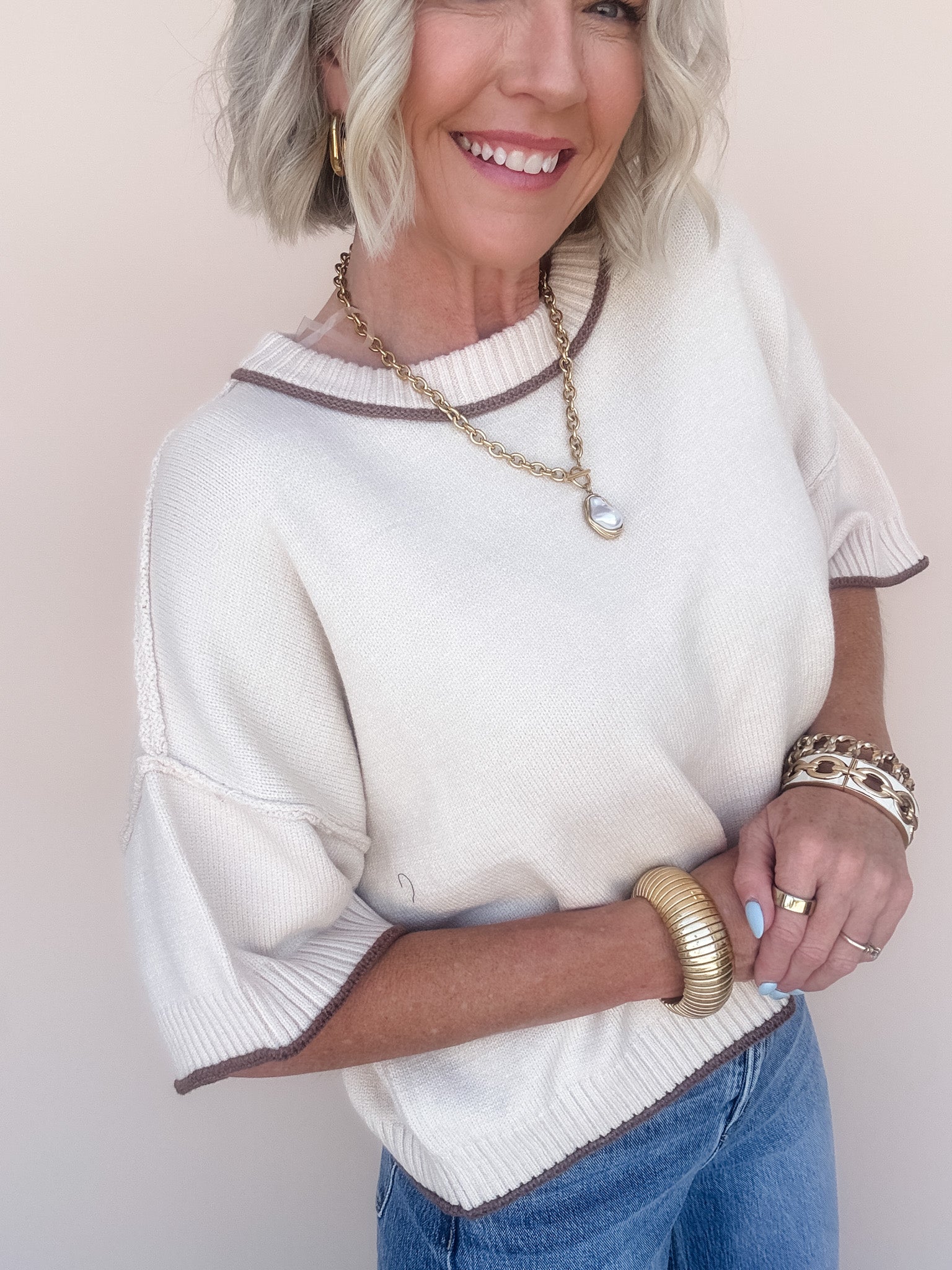 Blanco Morning Knit Top