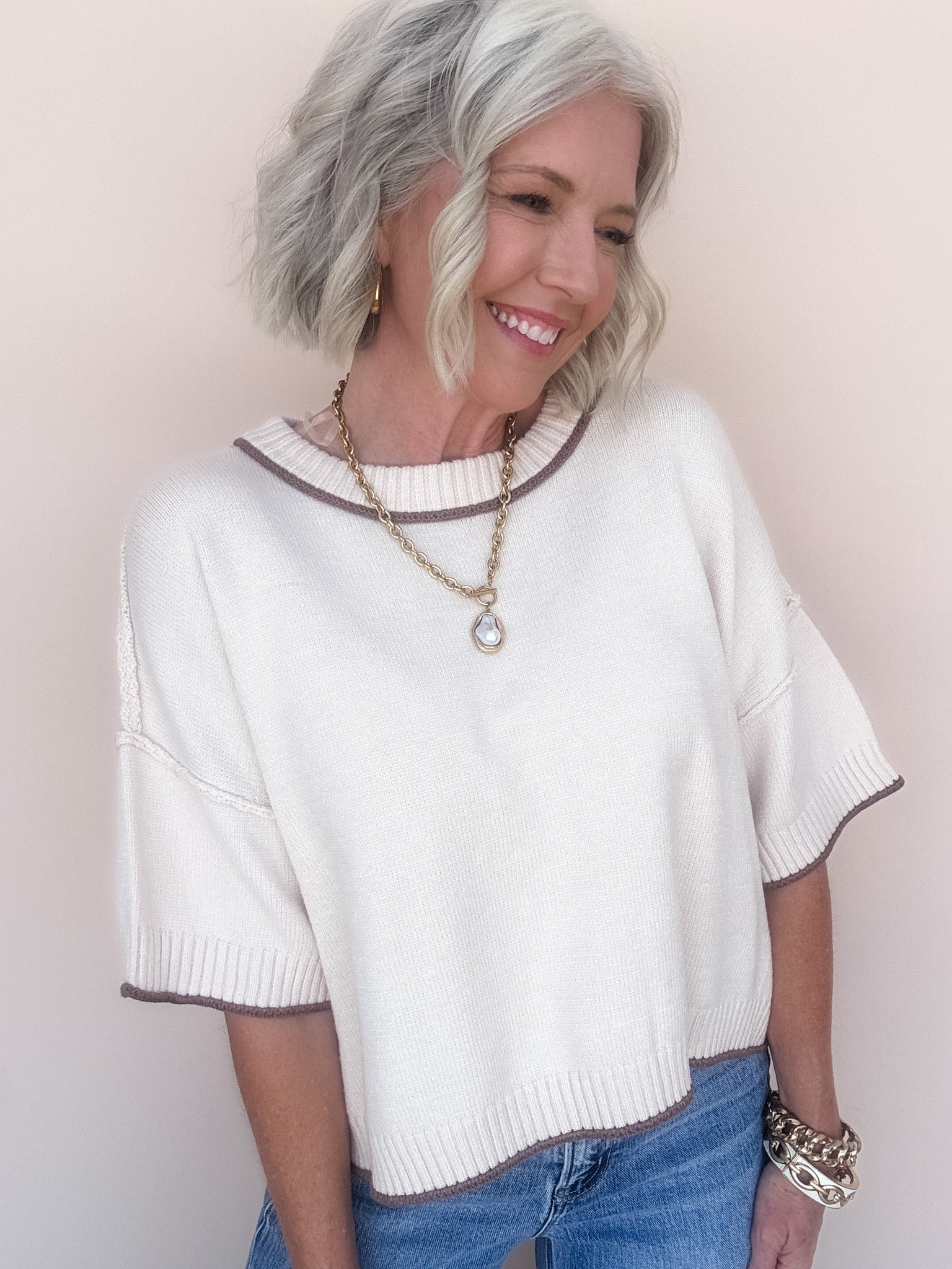 Blanco Morning Knit Top