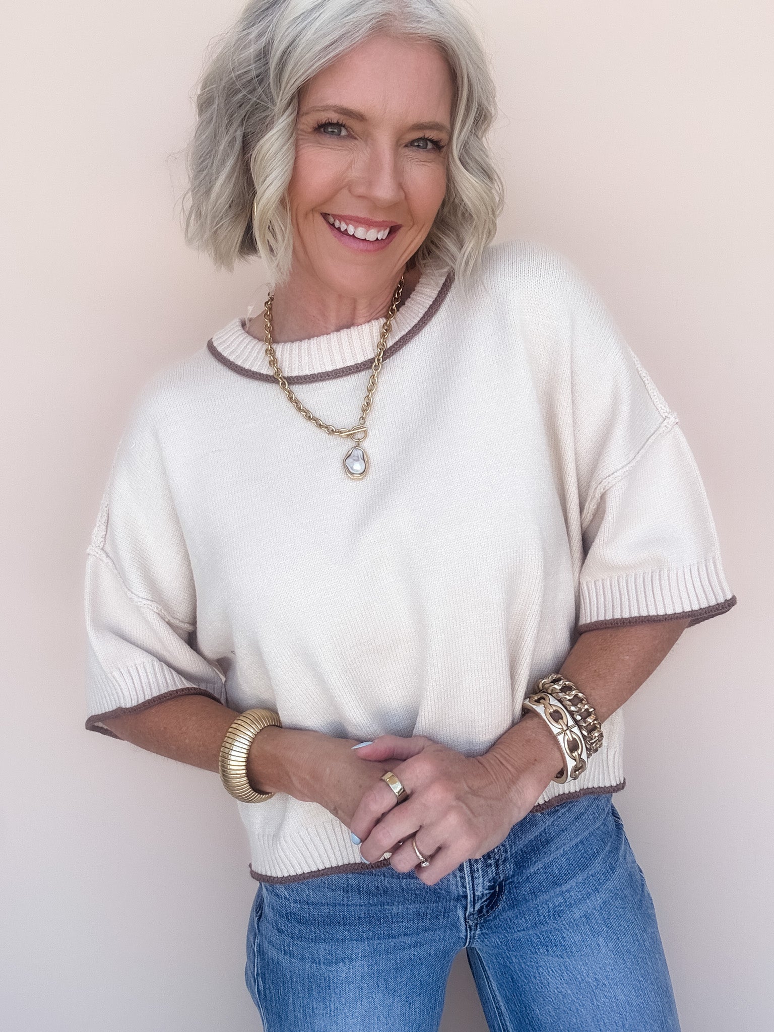 Blanco Morning Knit Top