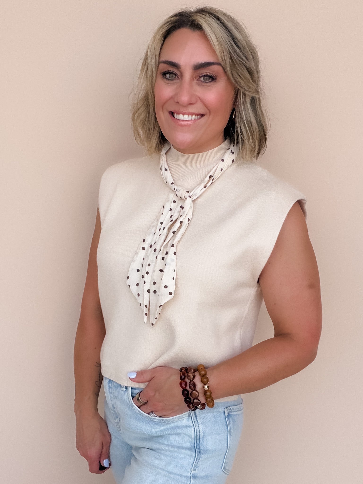 Tied Together Knit Top | Ecru