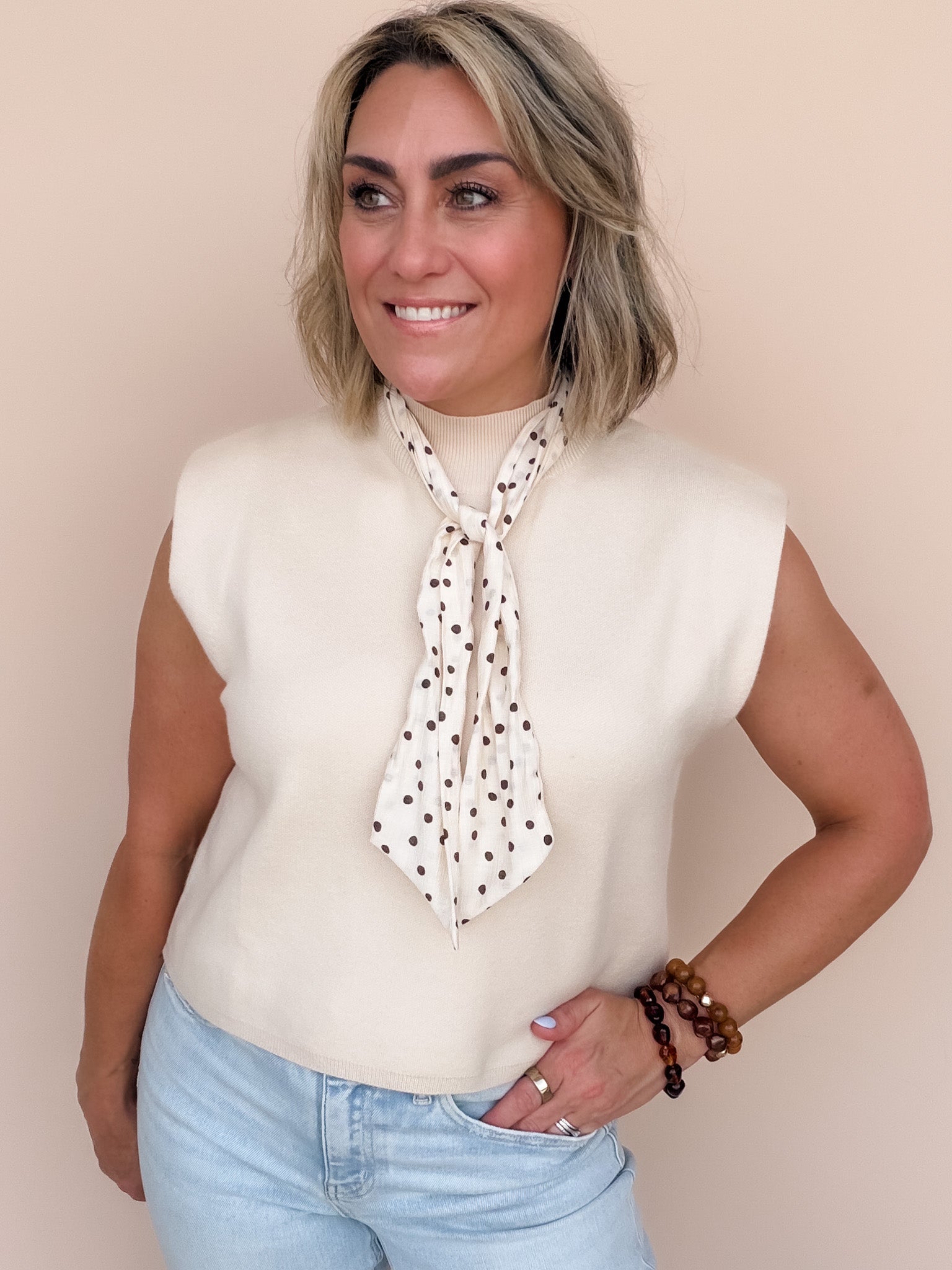 Tied Together Knit Top | Ecru