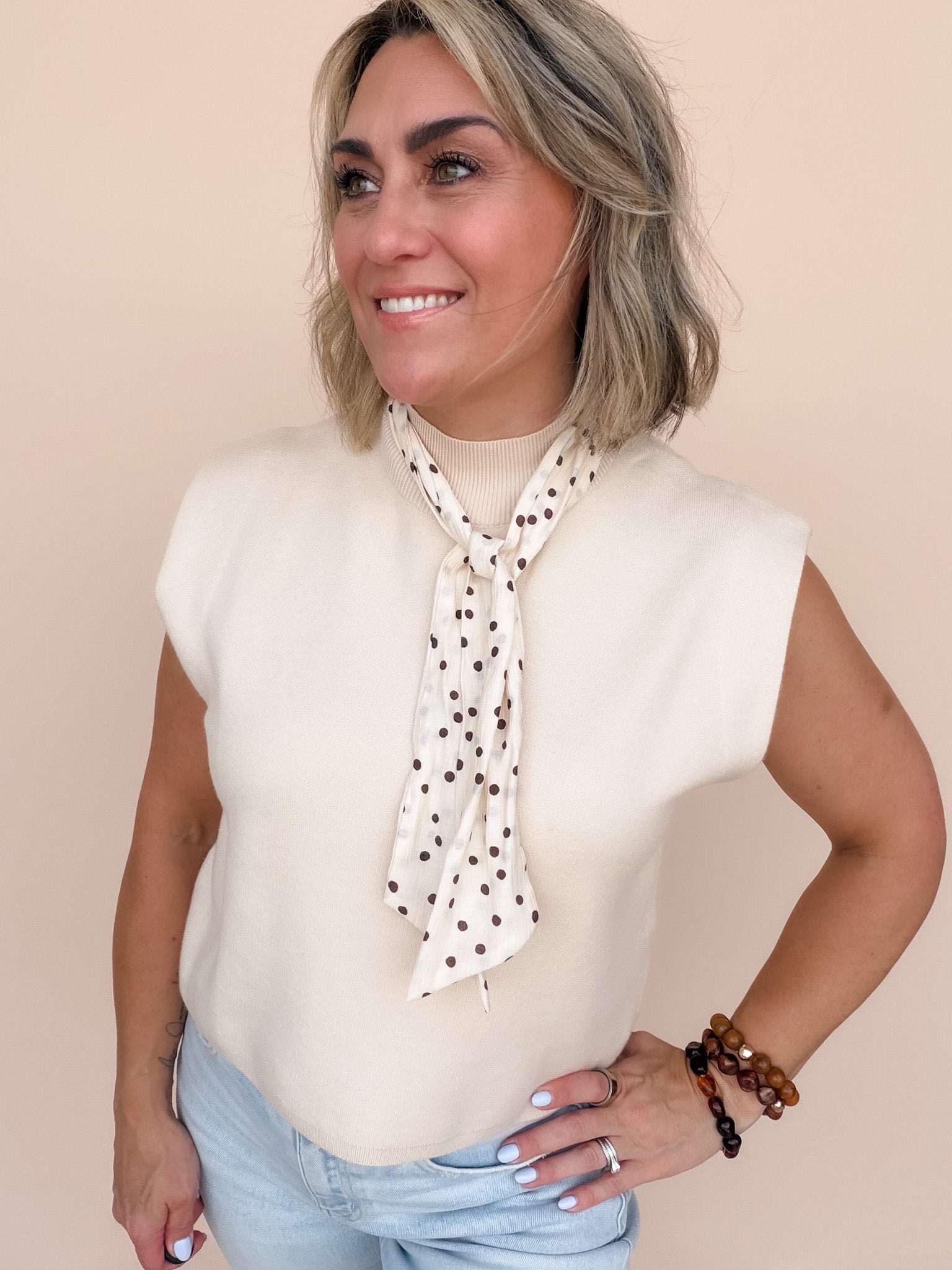 Tied Together Knit Top | Ecru
