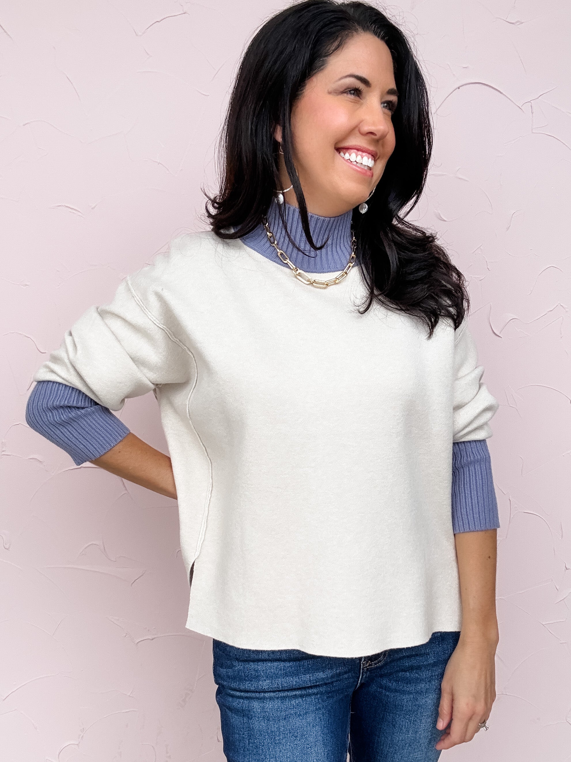 Winterport Layered Knit Top