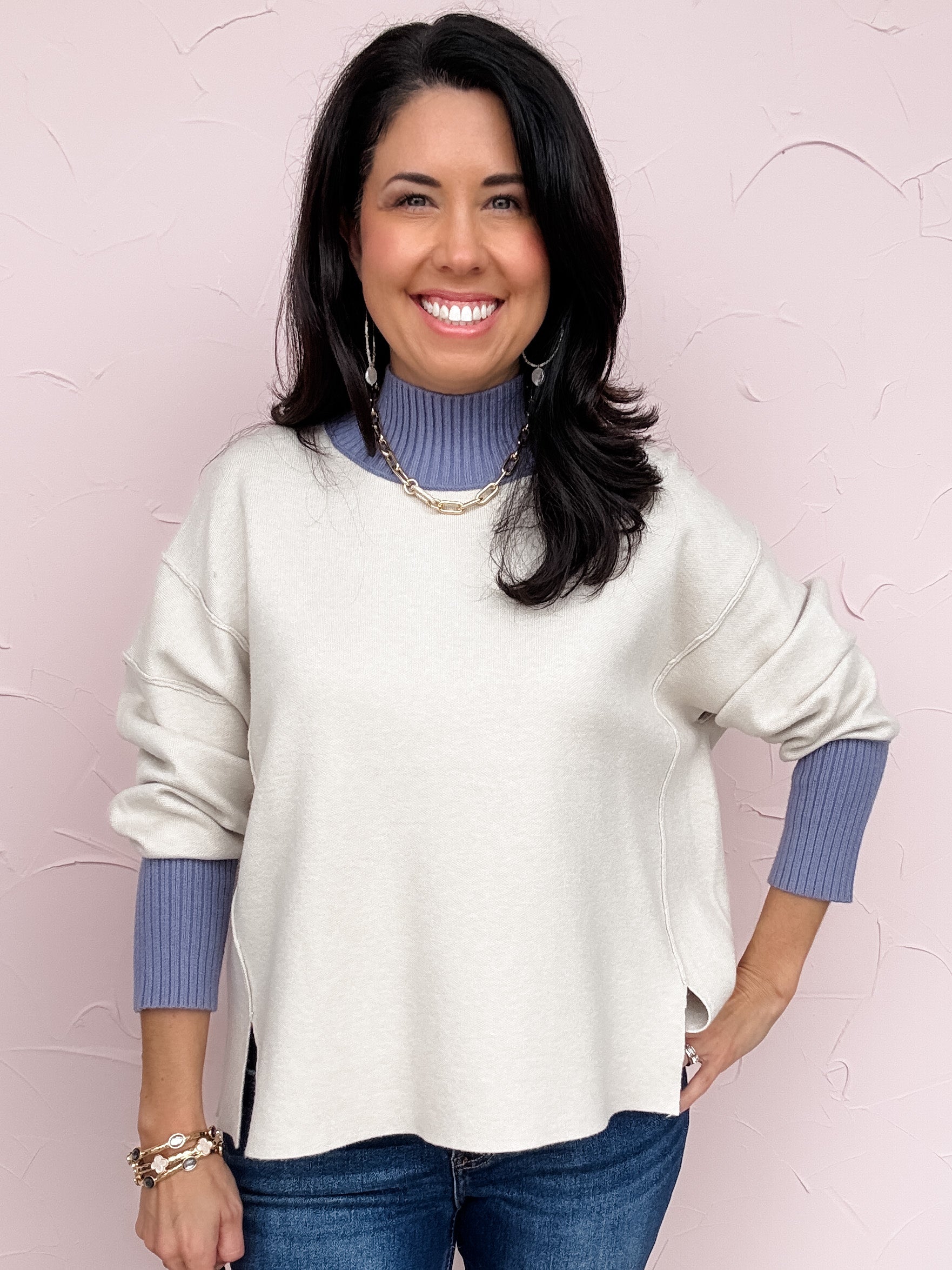 Winterport Layered Knit Top