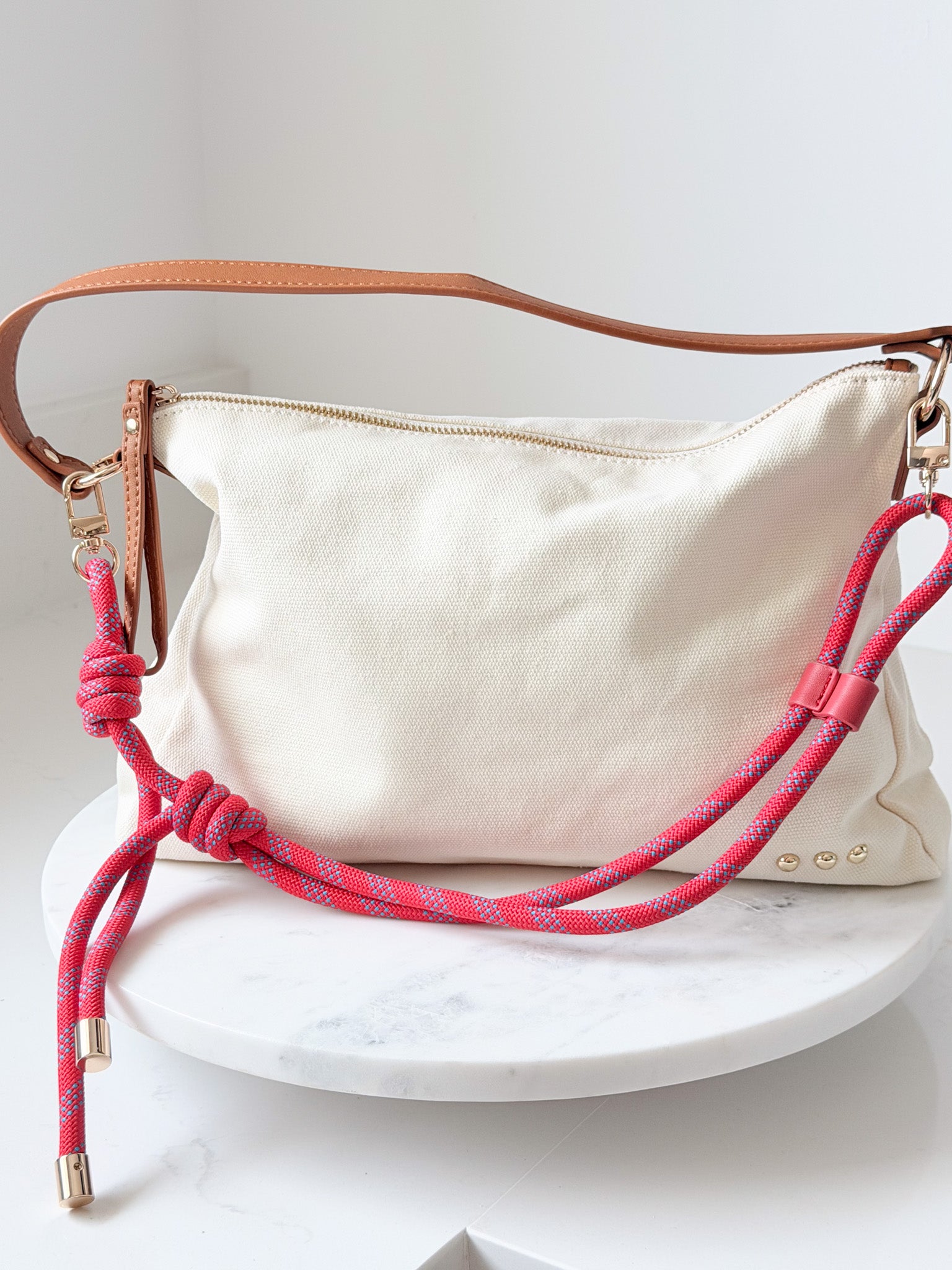Cosette Canvas Shoulder Bag | Cream