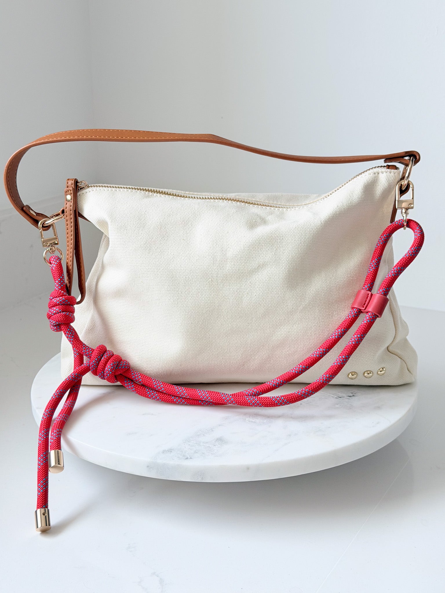 Cosette Canvas Shoulder Bag | Cream