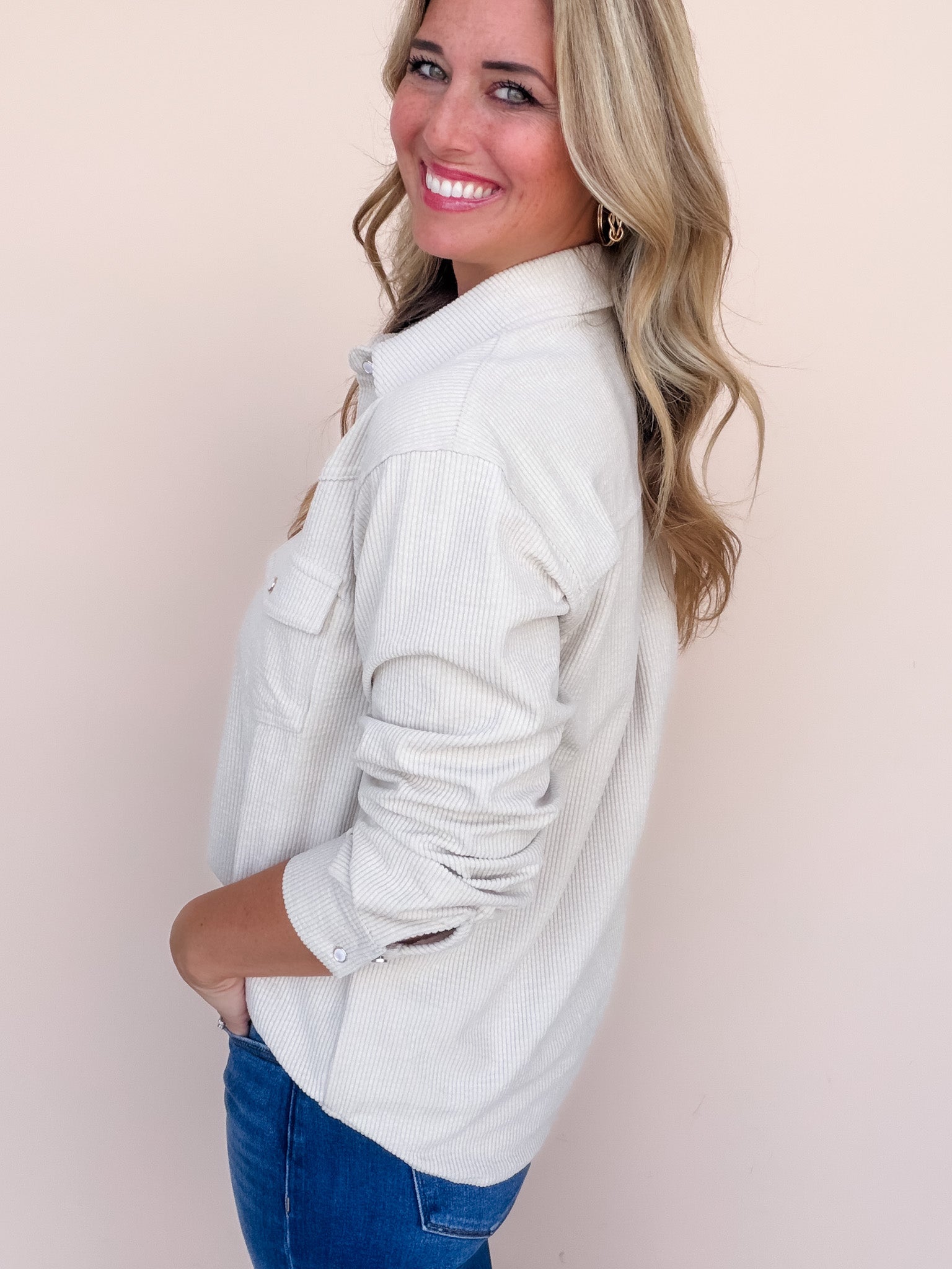 Cordelia Button Down | Oatmeal