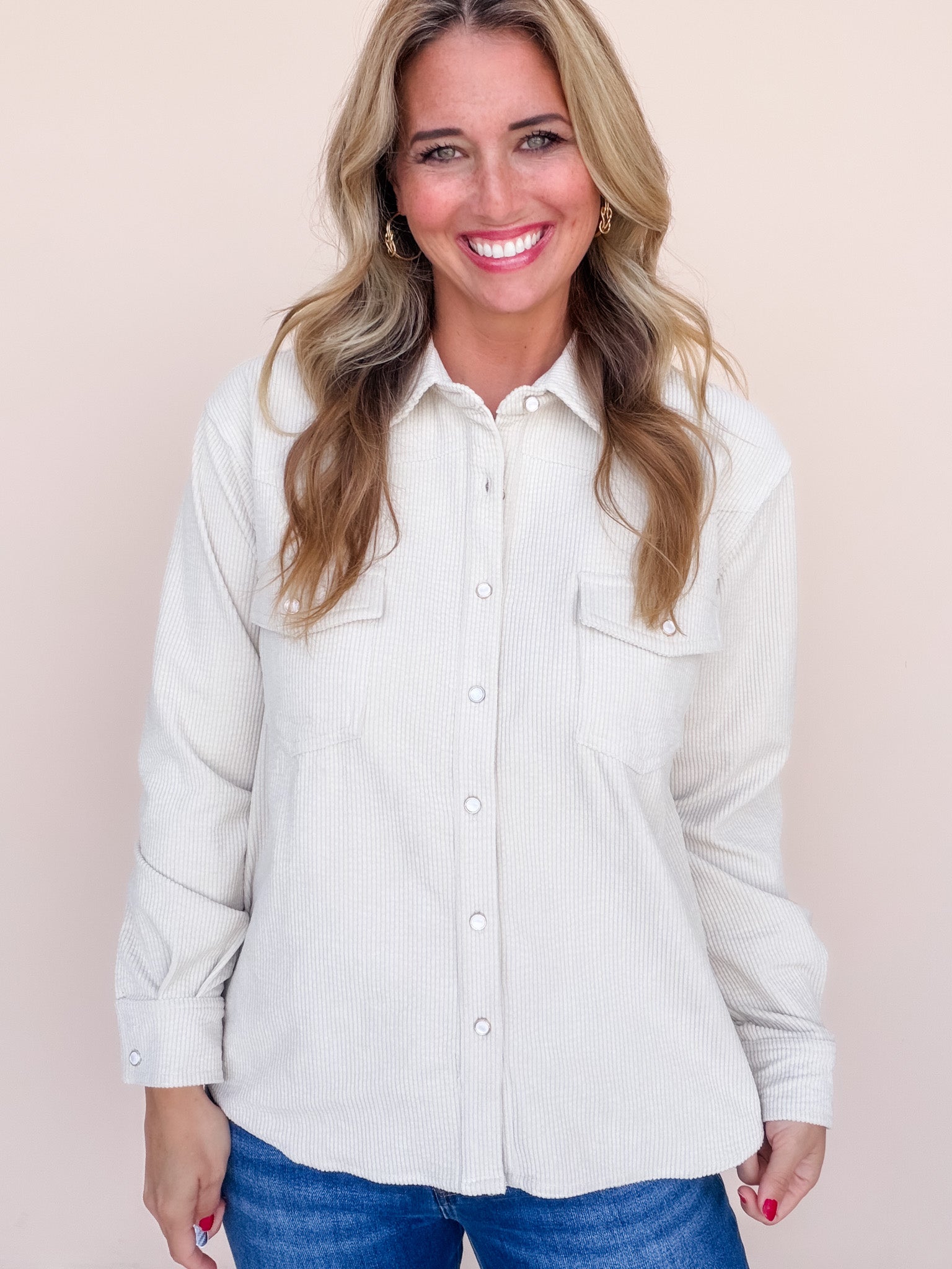 Cordelia Button Down | Oatmeal