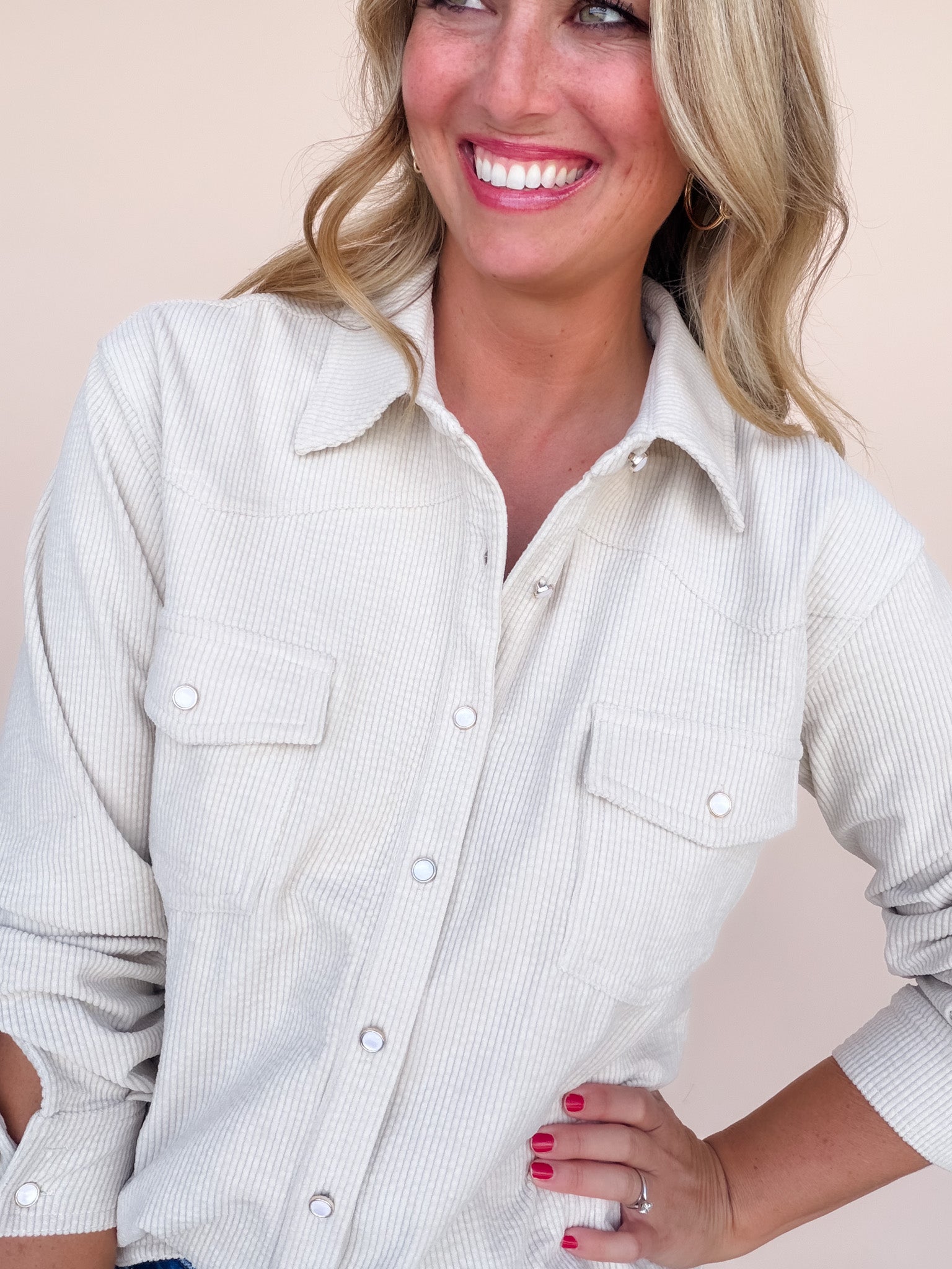 Cordelia Button Down | Oatmeal
