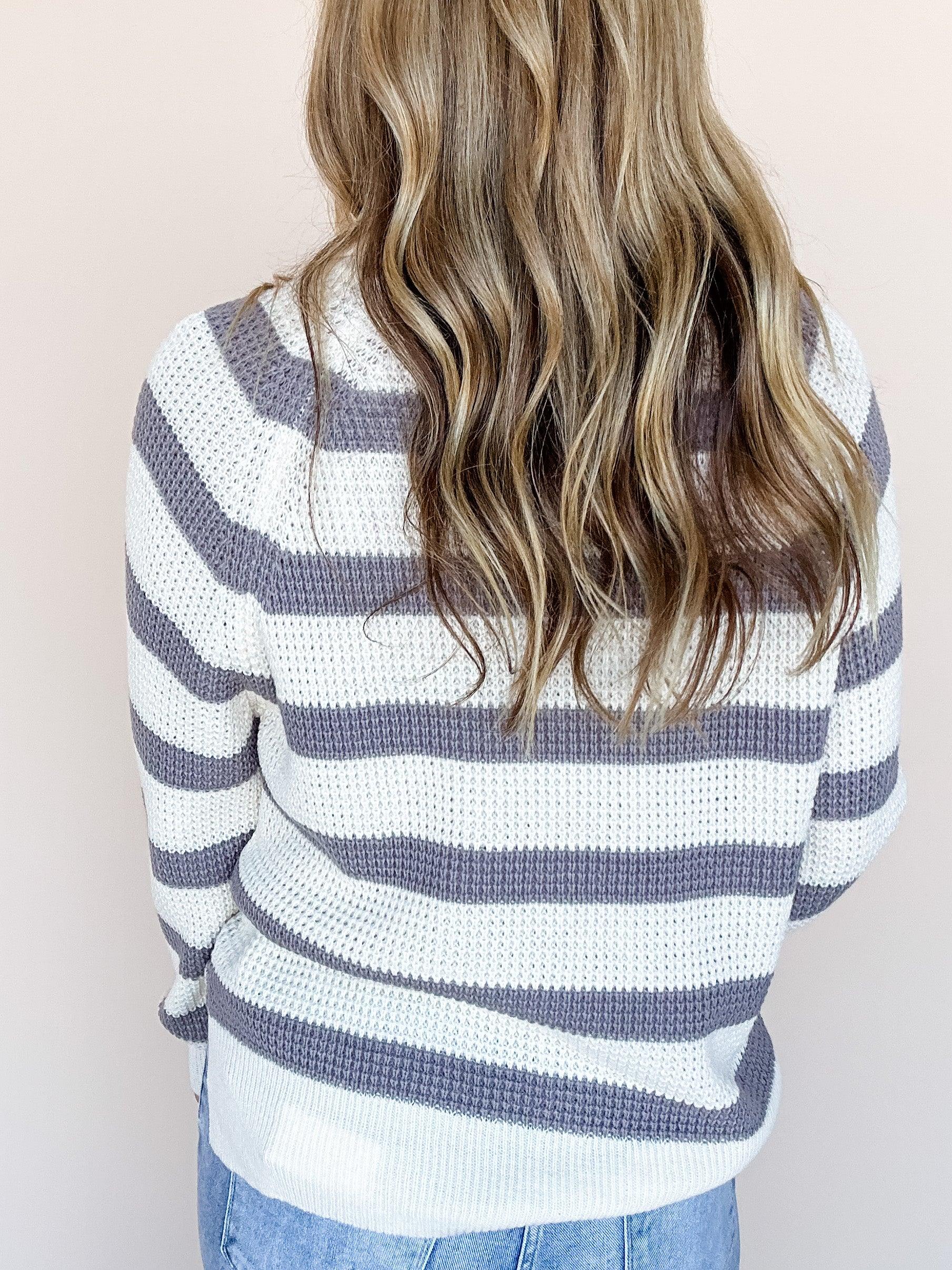 Silver Stripe Pullover