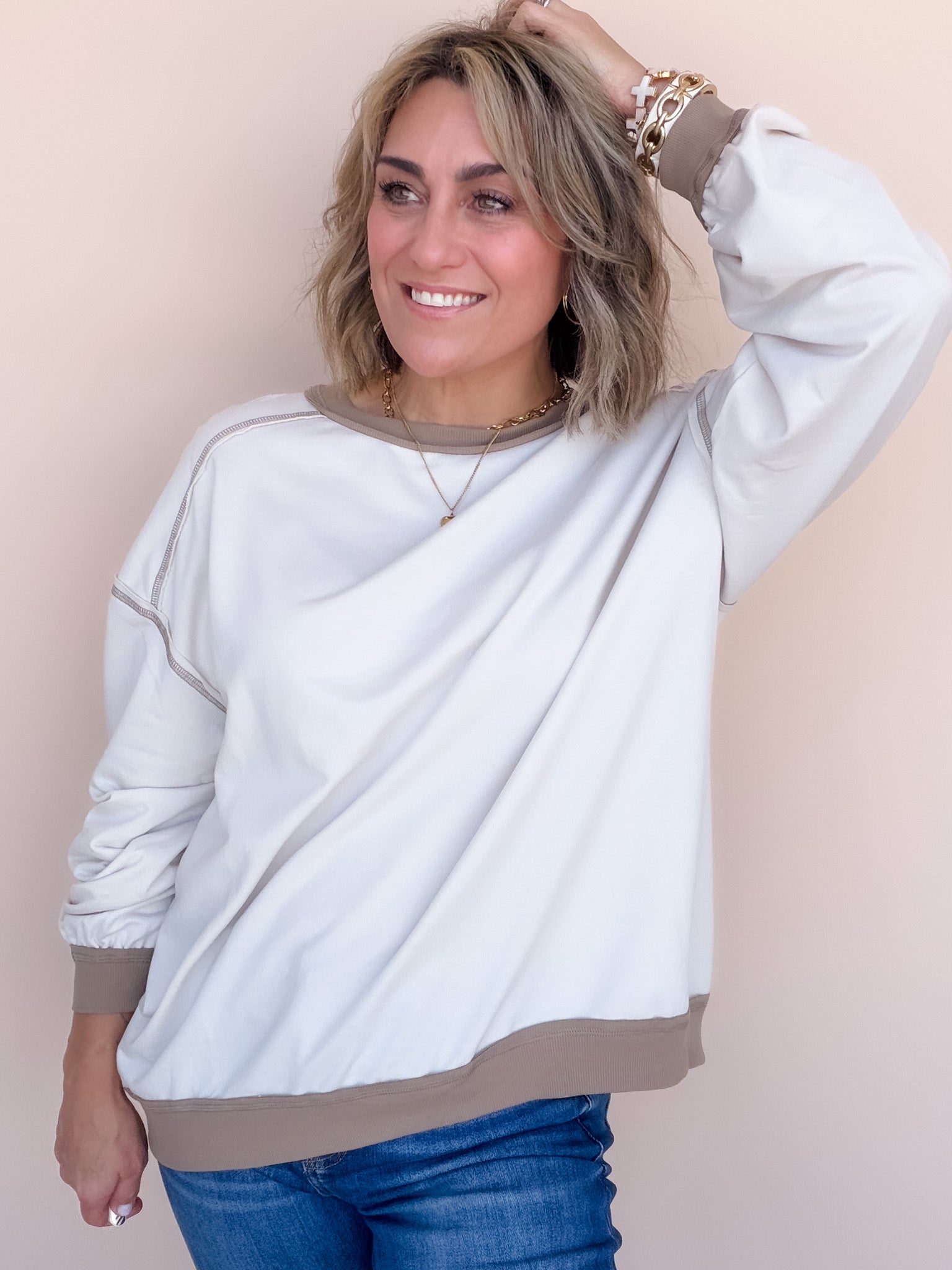 Weekend Seam Pullover | Oatmeal