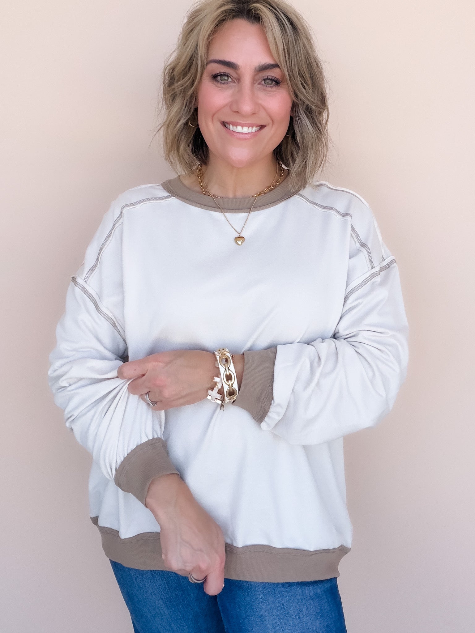 Weekend Seam Pullover | Oatmeal