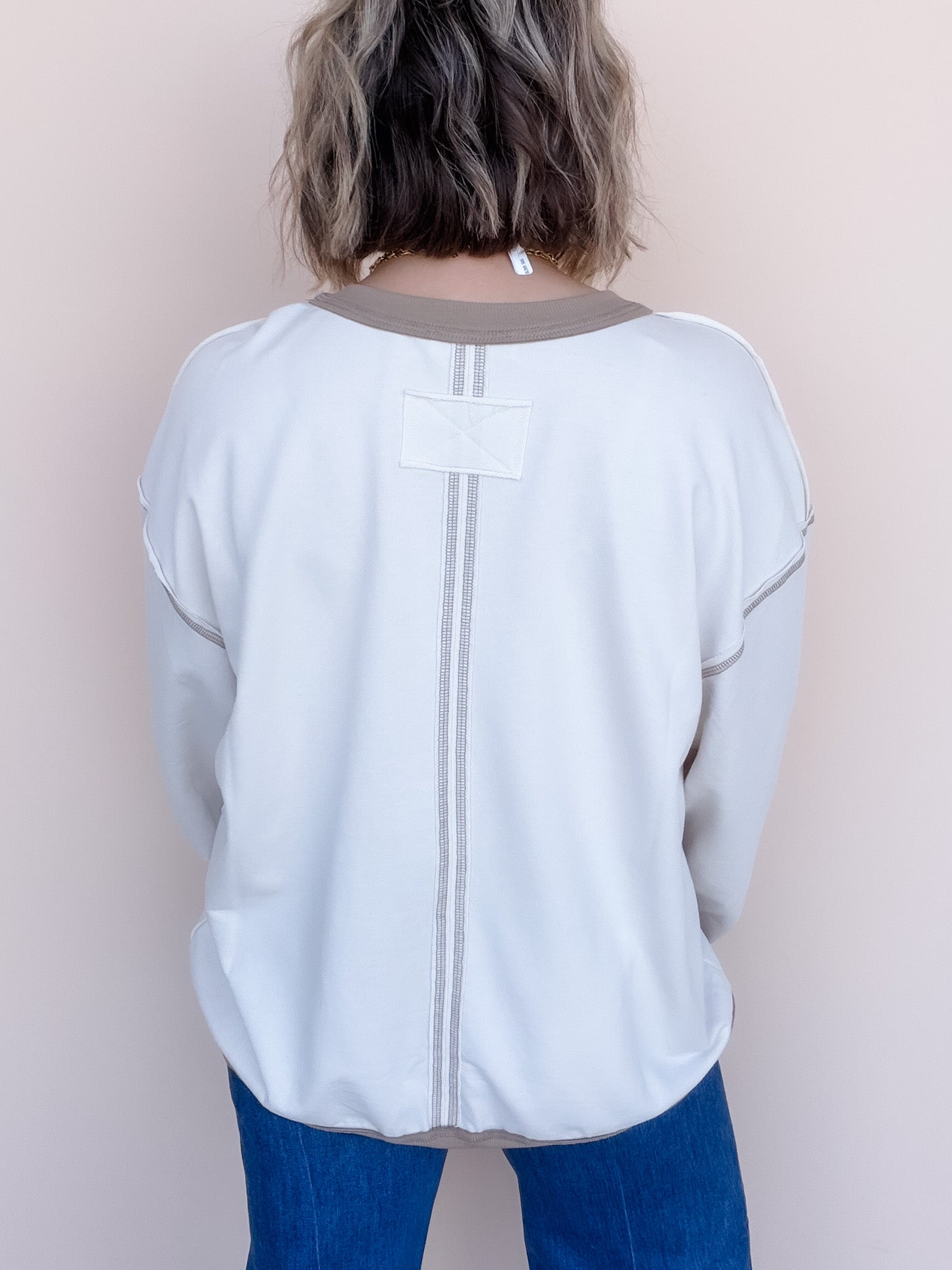 Weekend Seam Pullover | Oatmeal
