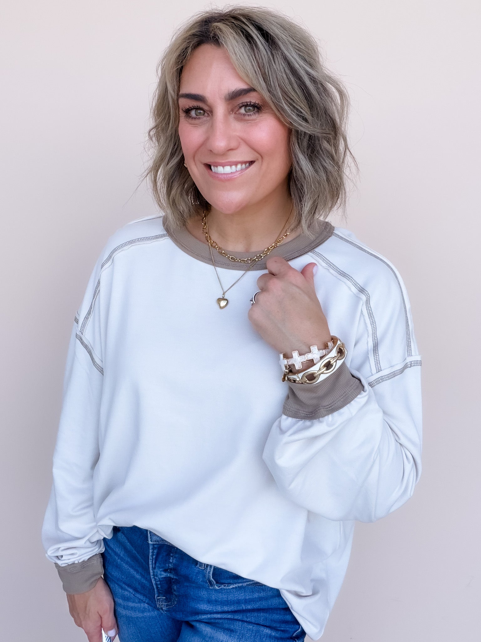 Weekend Seam Pullover | Oatmeal