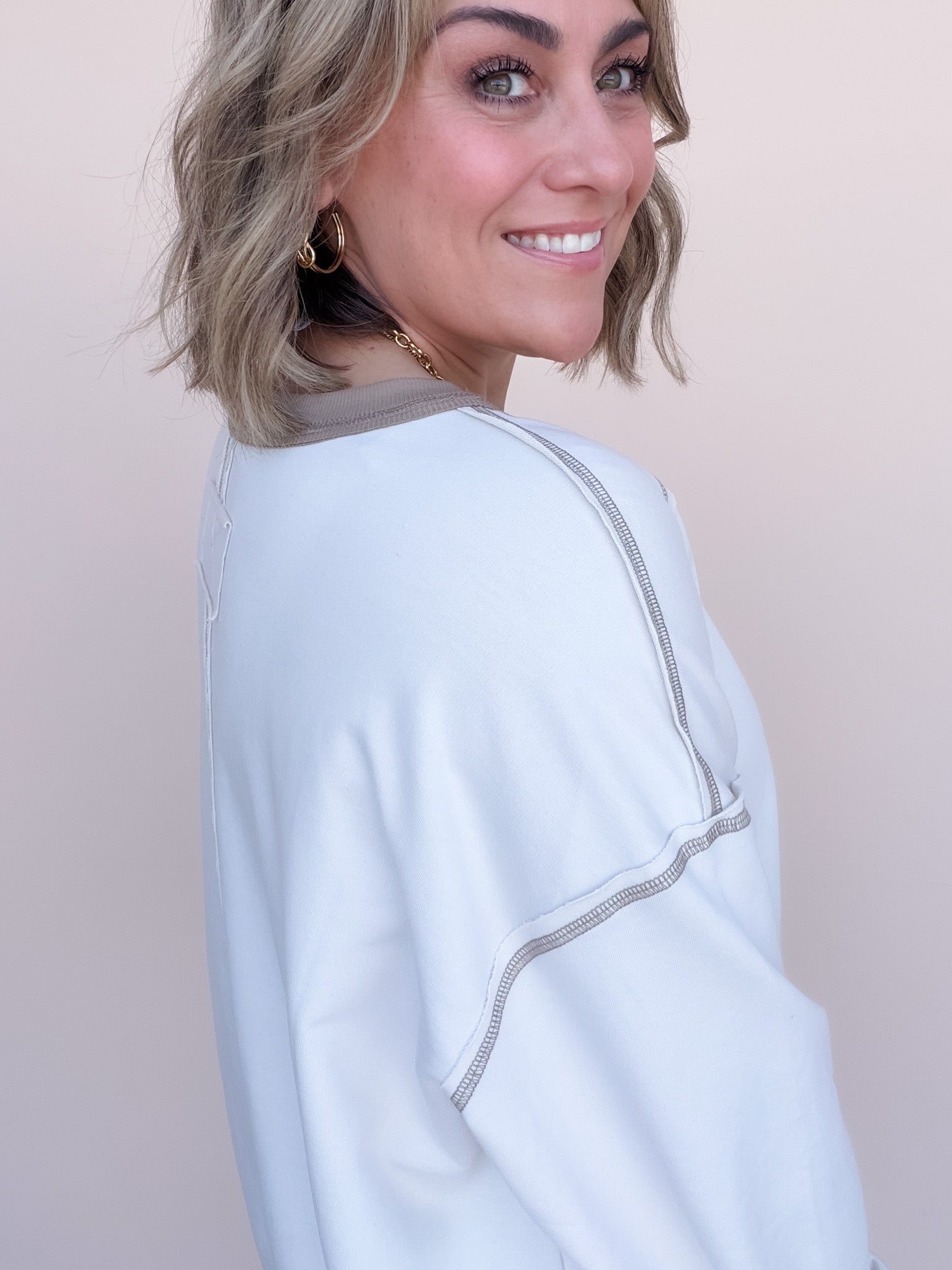Weekend Seam Pullover | Oatmeal