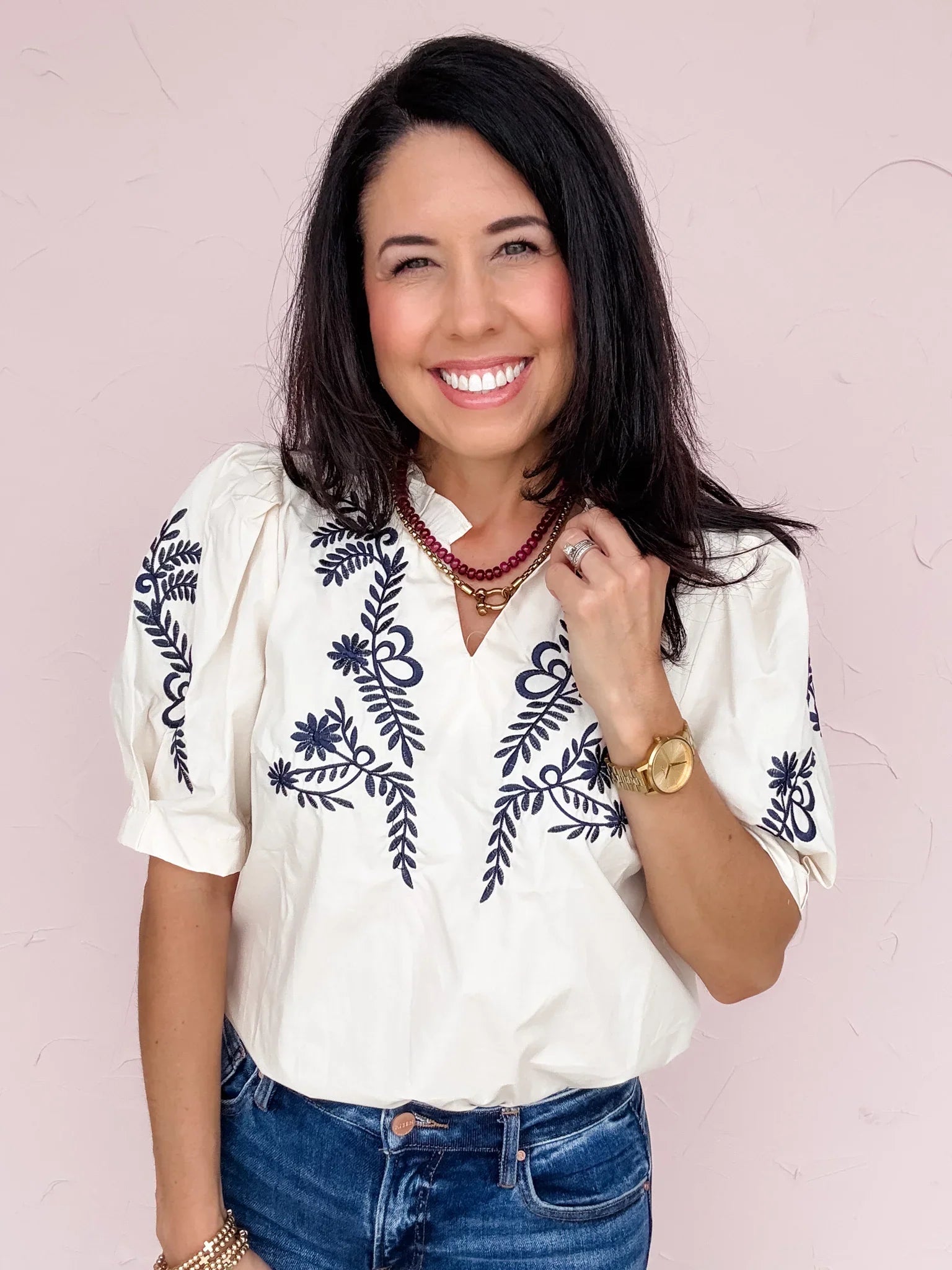 Marlowe Embroidered Top
