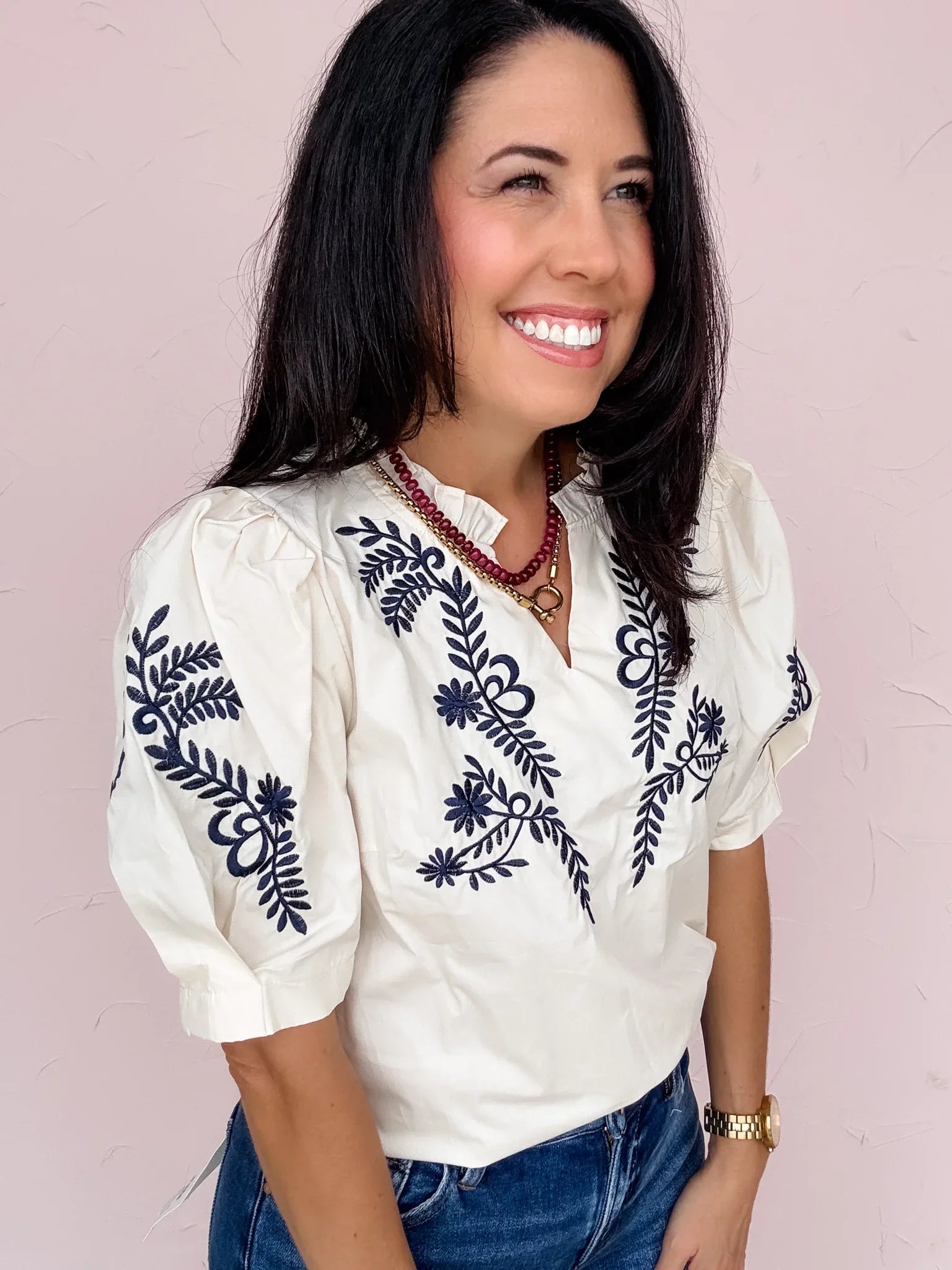 Marlowe Embroidered Top