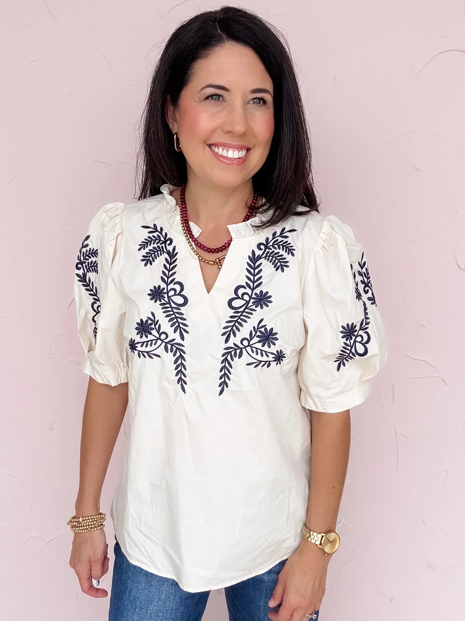Marlowe Embroidered Top