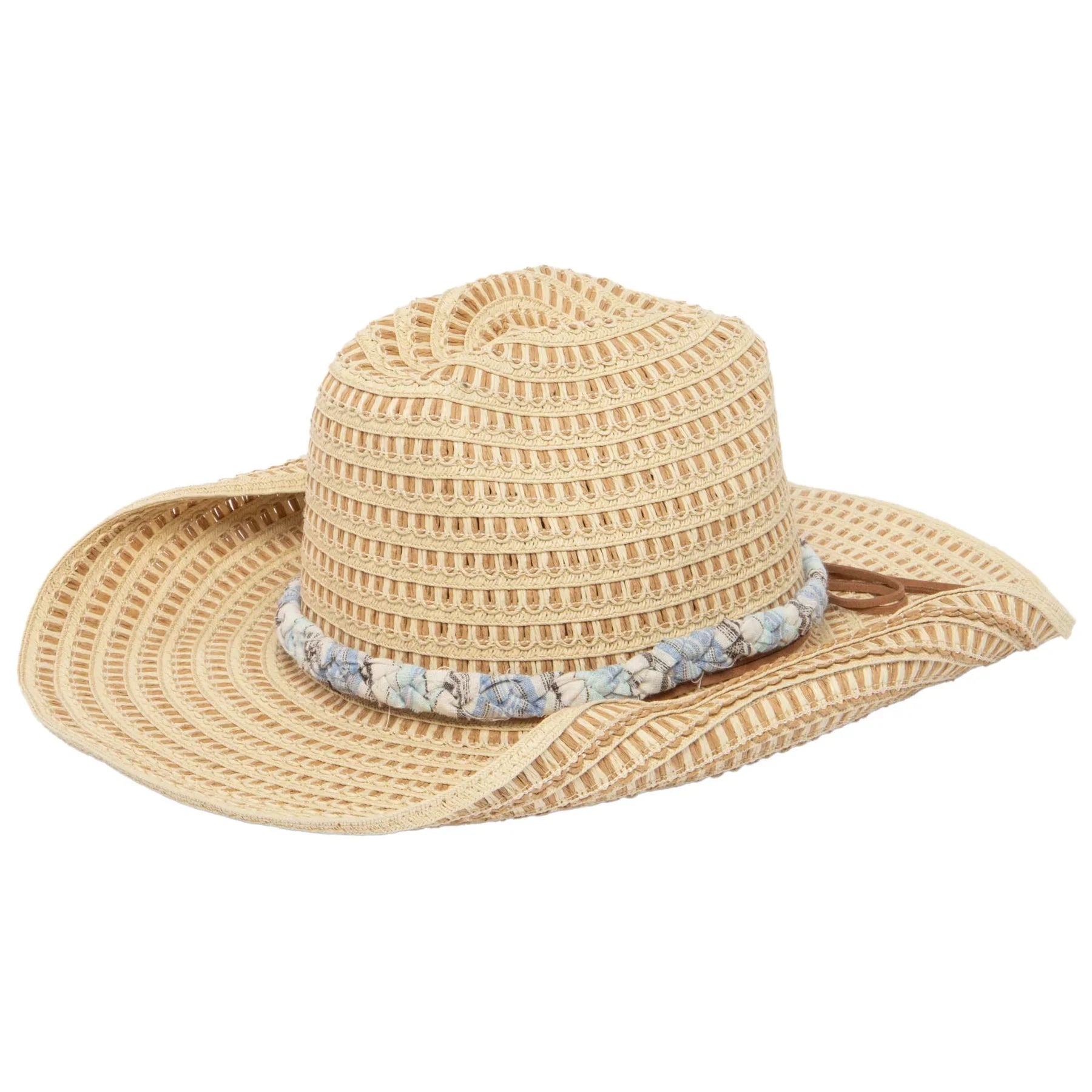 Bluebonnet Breeze Crochet Cowboy Hat