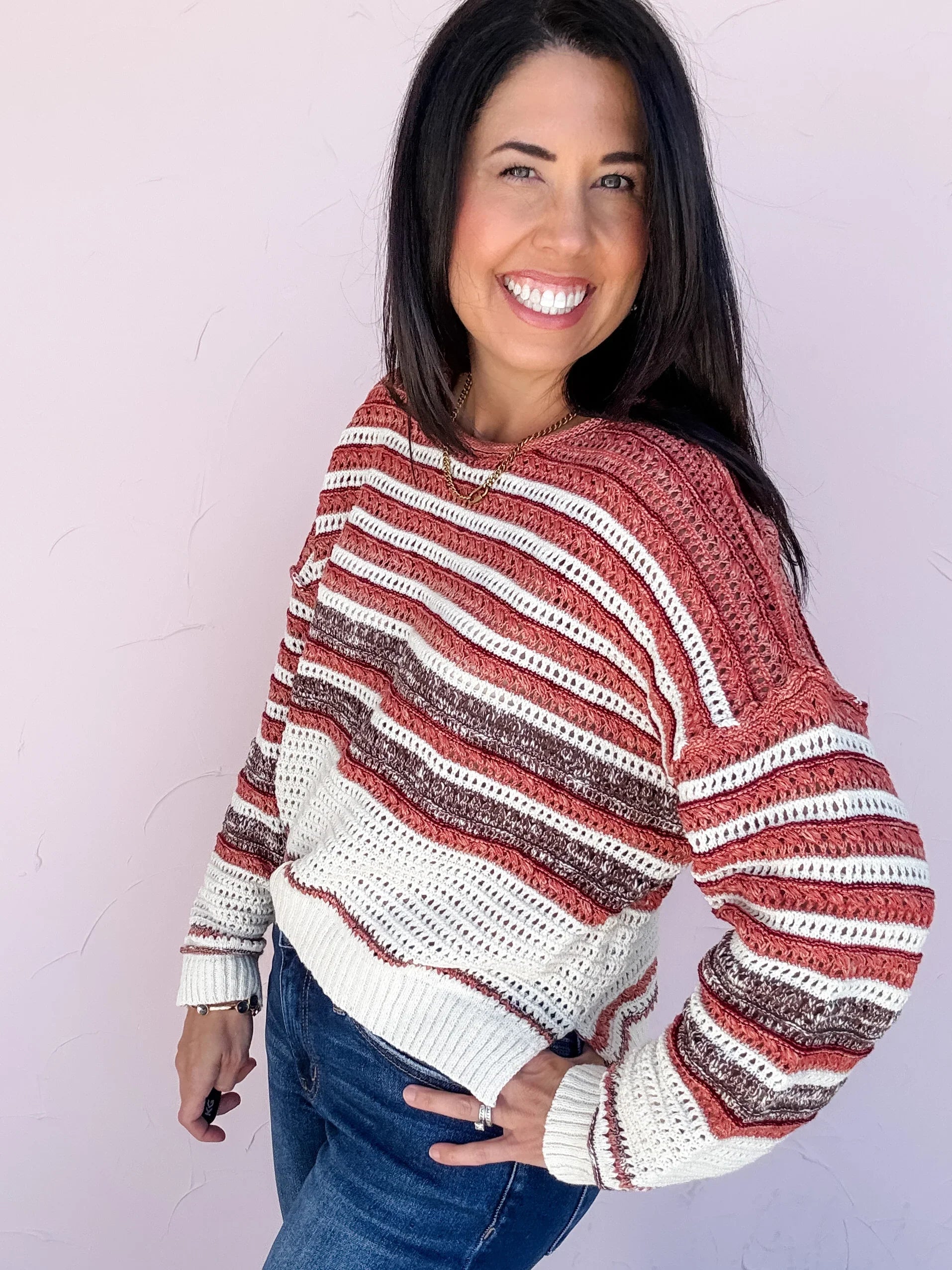 Canyon Stripe Knit Top