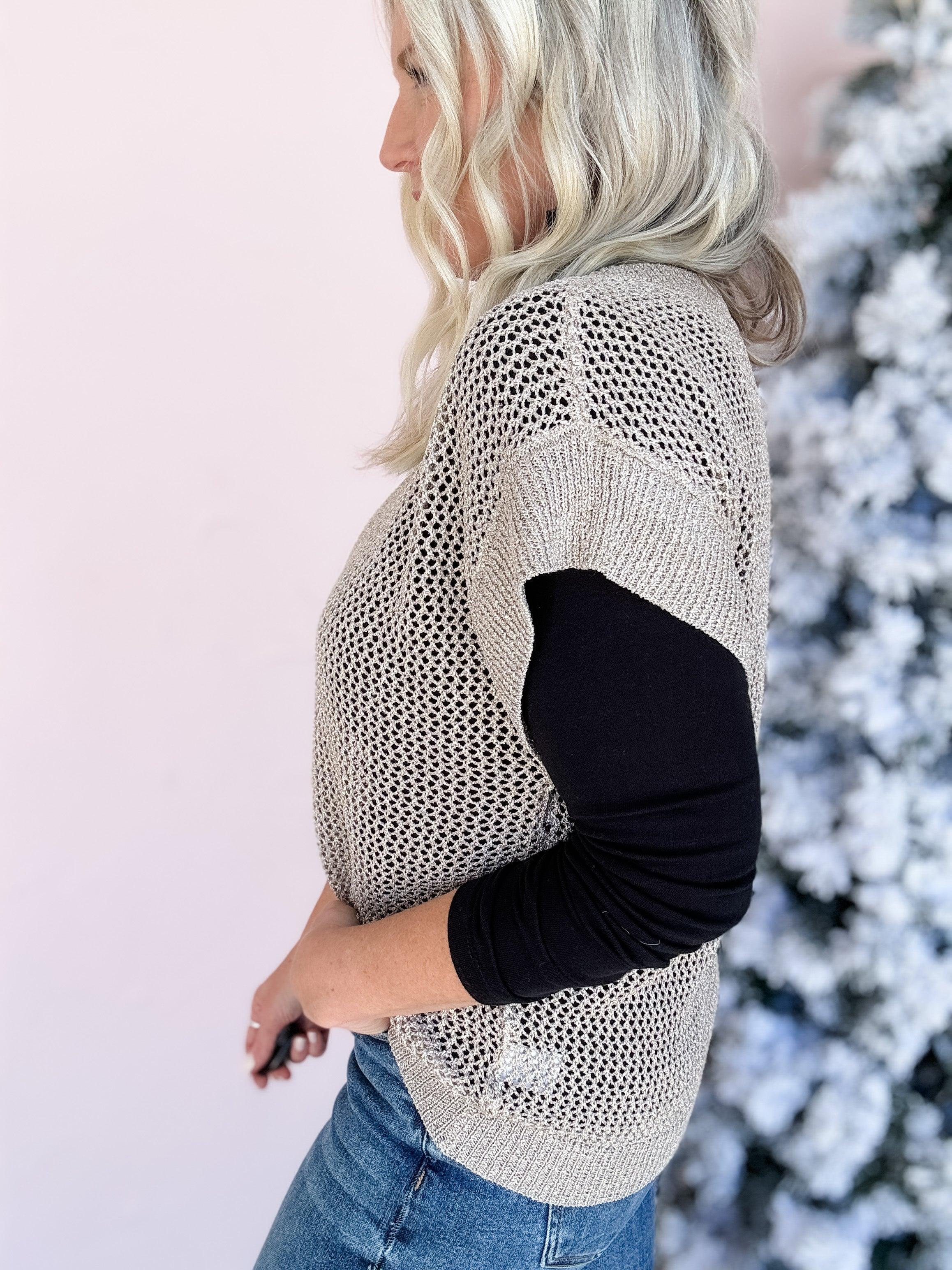 Gold Glamour Knit Top