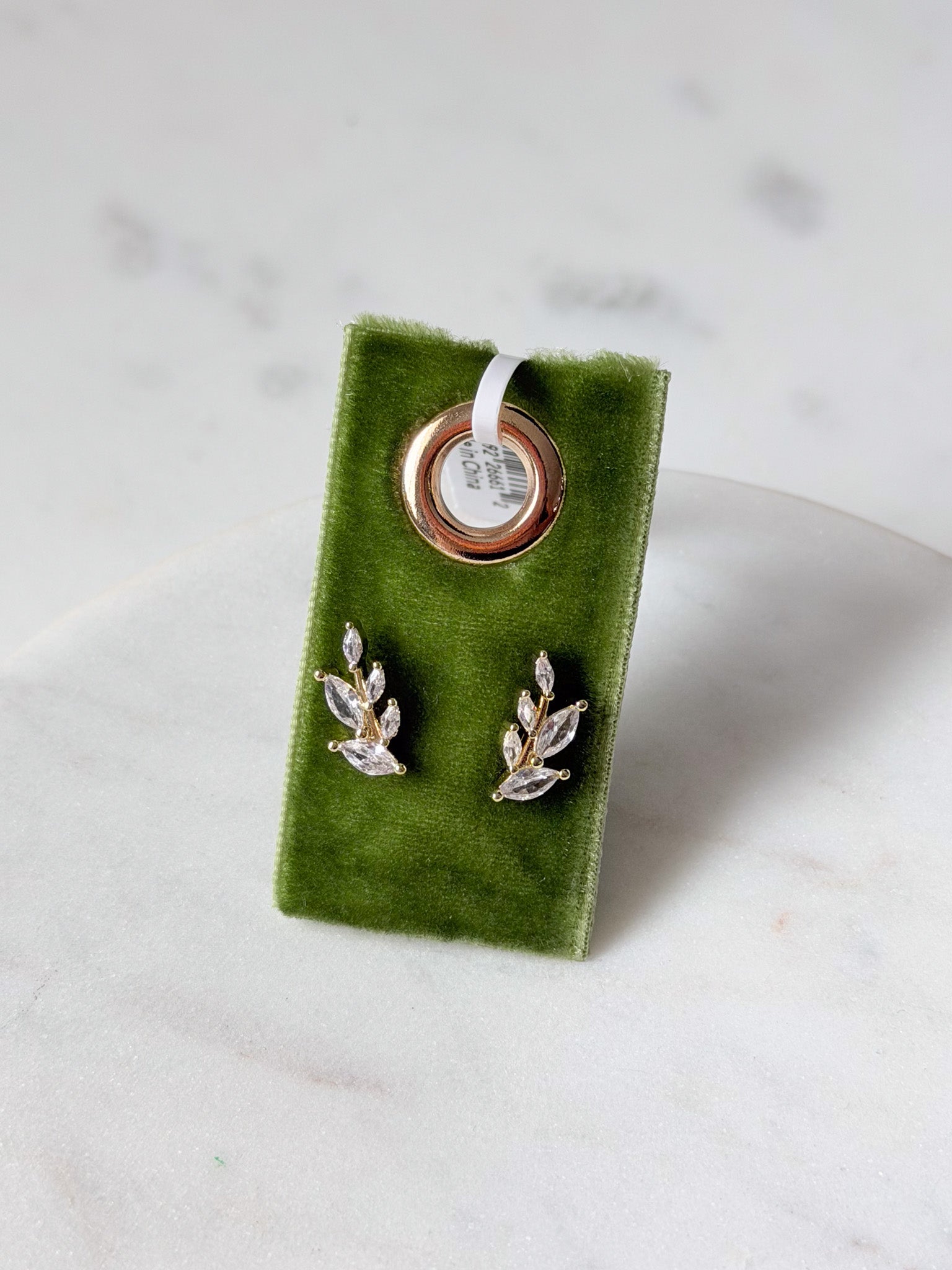 Leaf Sparkle Studs