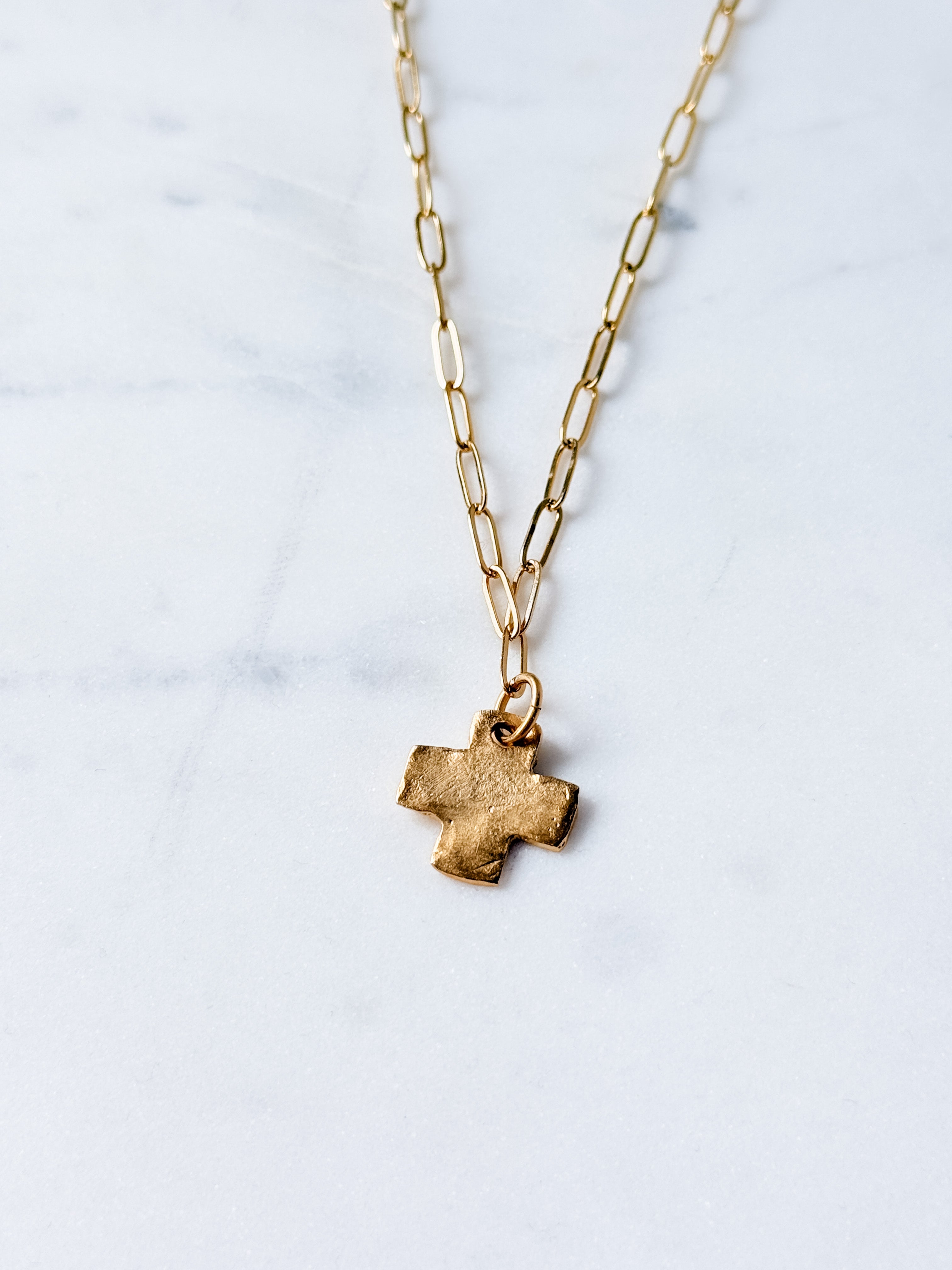 Mini Cross Paperclip Necklace | Susan Shaw