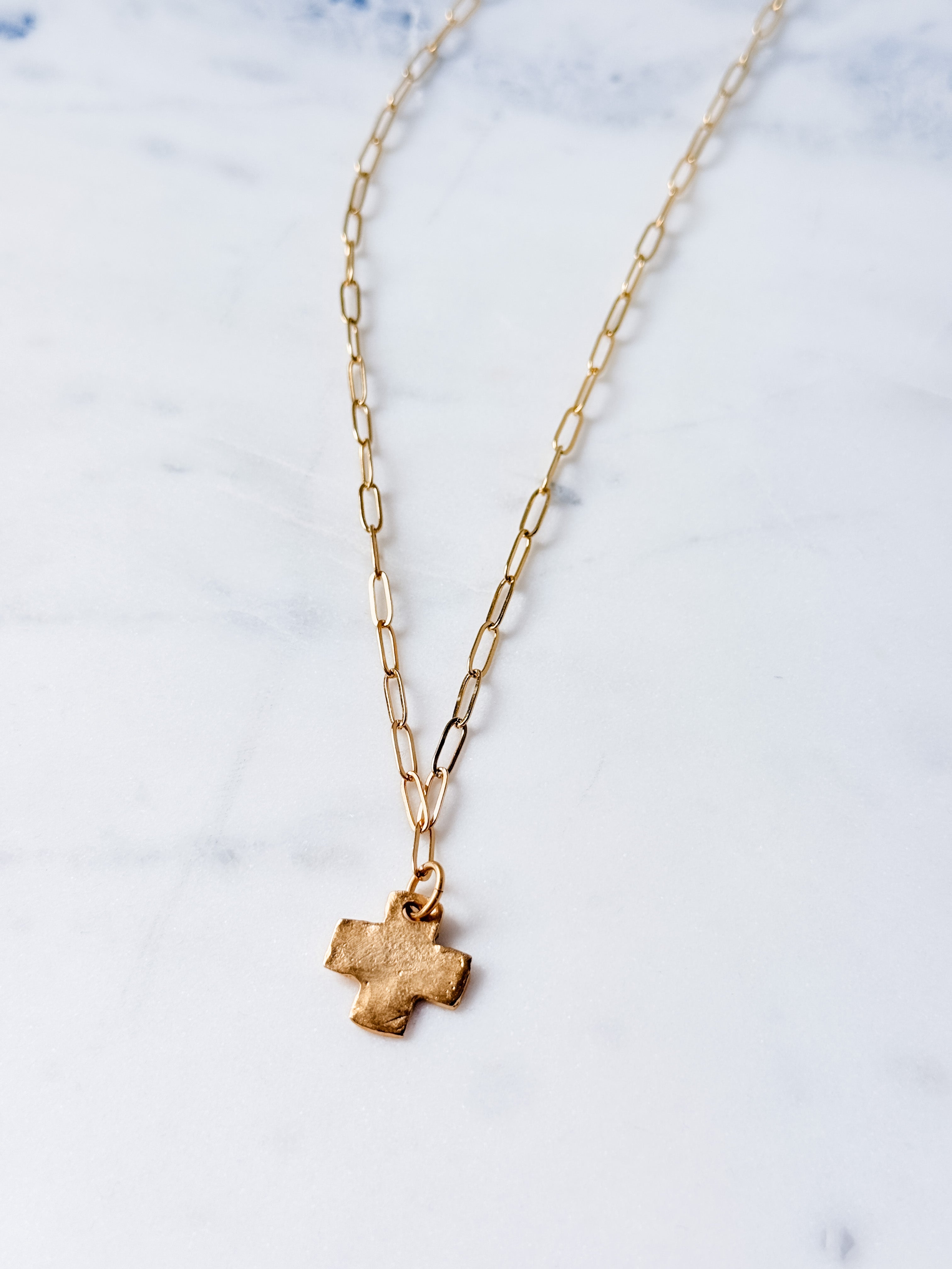Mini Cross Paperclip Necklace | Susan Shaw