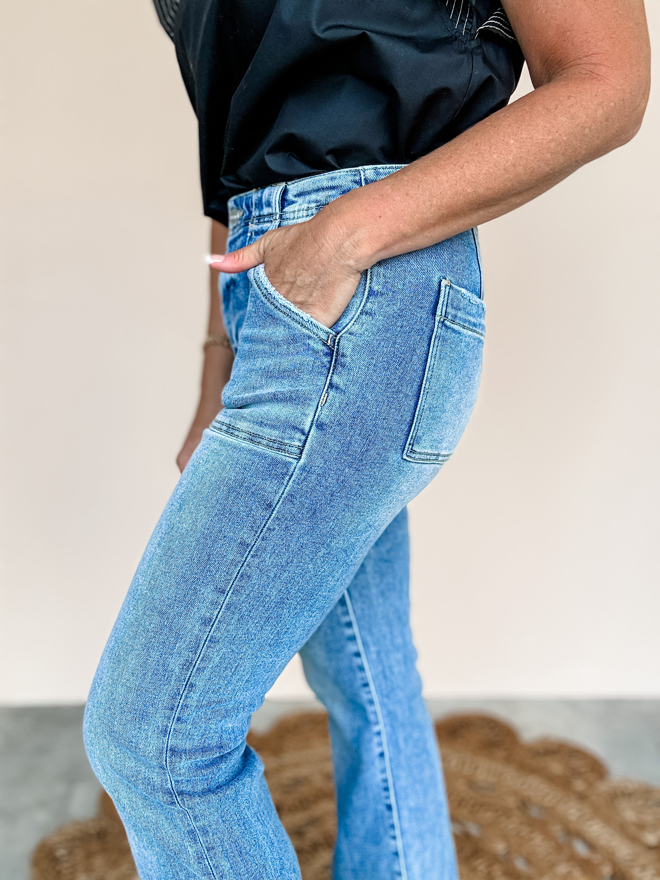 Legacy High Rise Patch Pocket Jeans