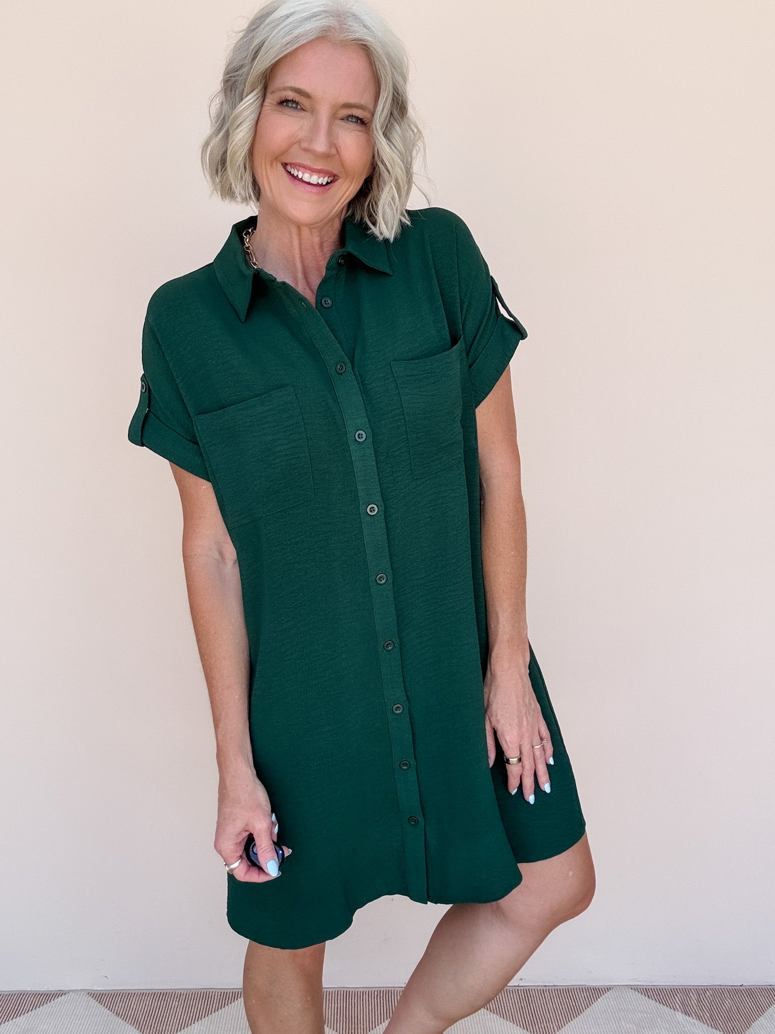 Marketplace Shirt Dress | Hunter Green