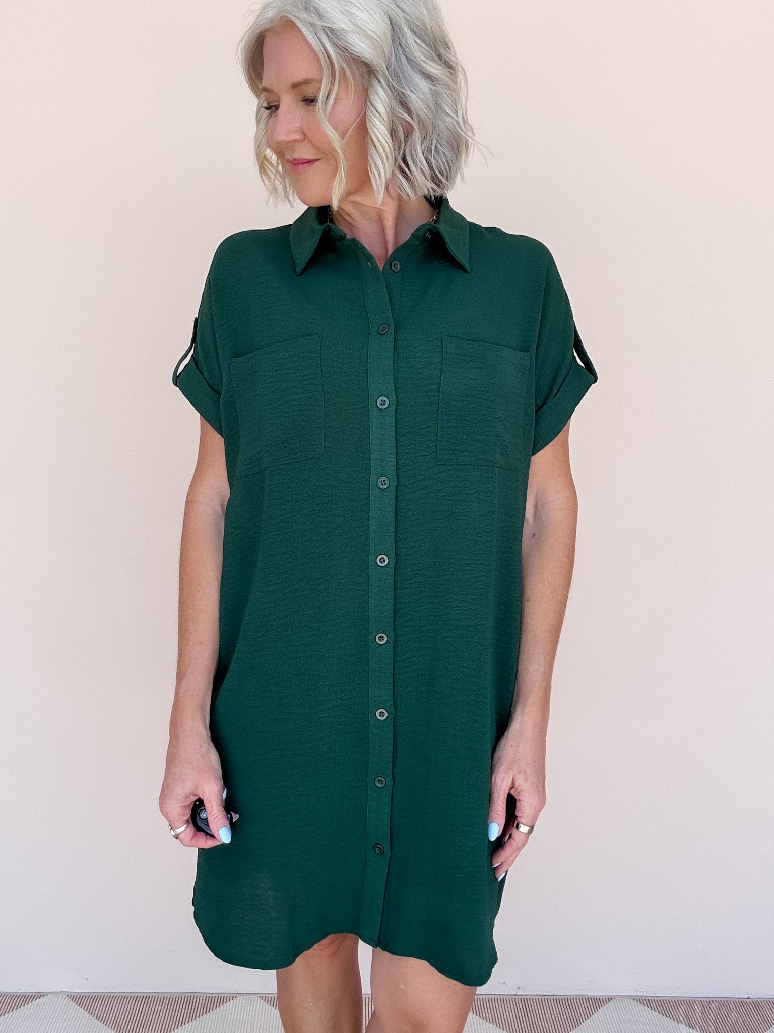 Marketplace Shirt Dress | Hunter Green
