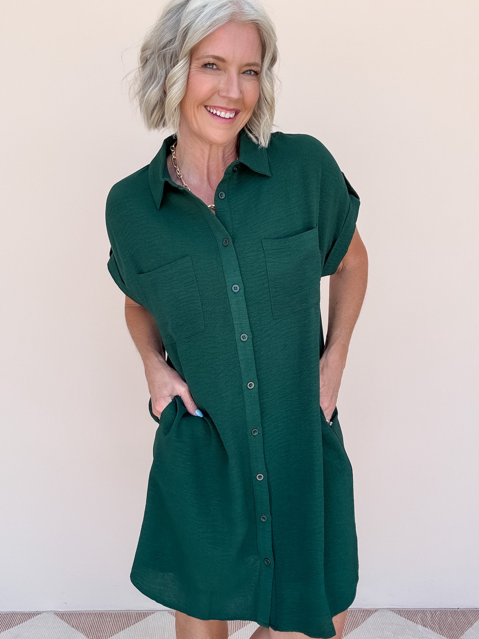 Marketplace Shirt Dress | Hunter Green
