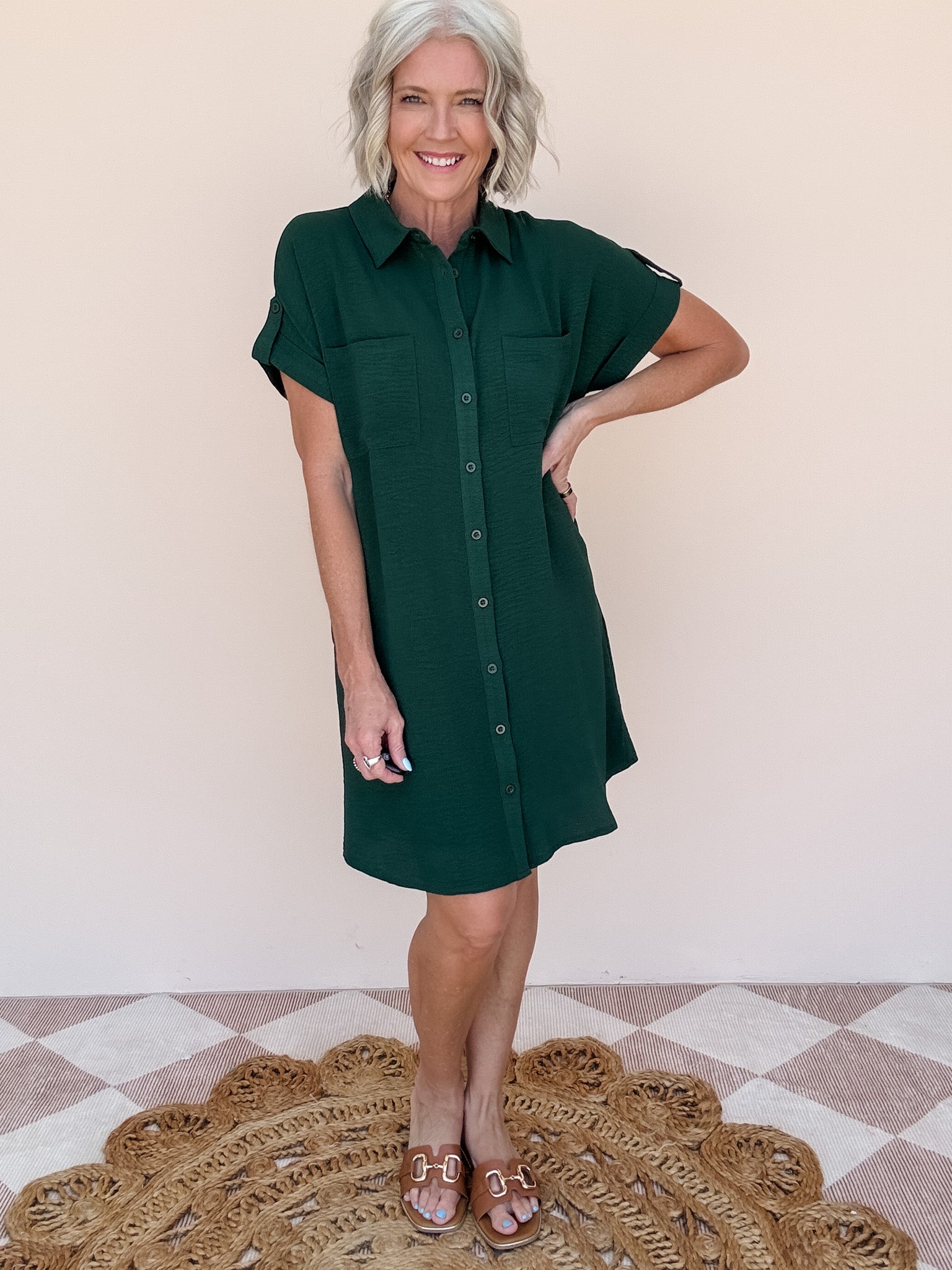 Marketplace Shirt Dress | Hunter Green