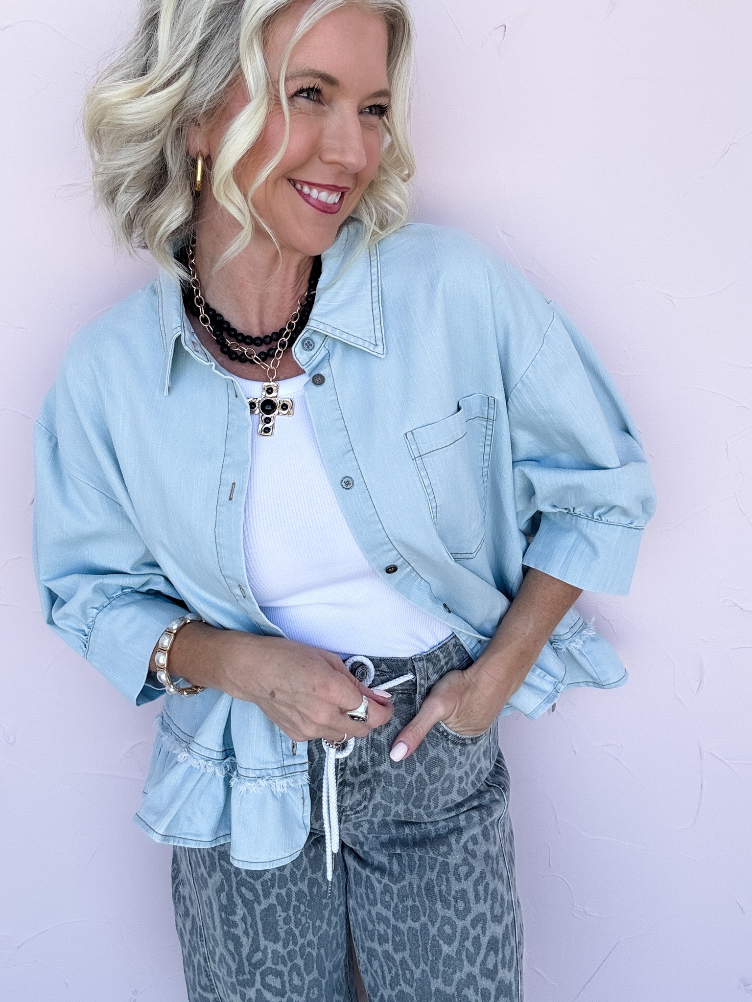 Weekend Story Denim Top