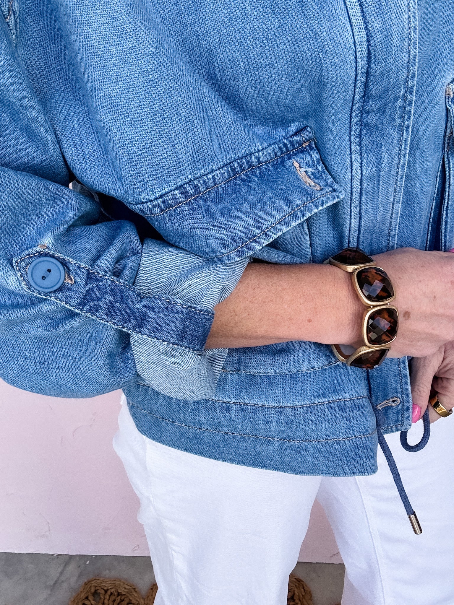 On Repeat Denim Bomber