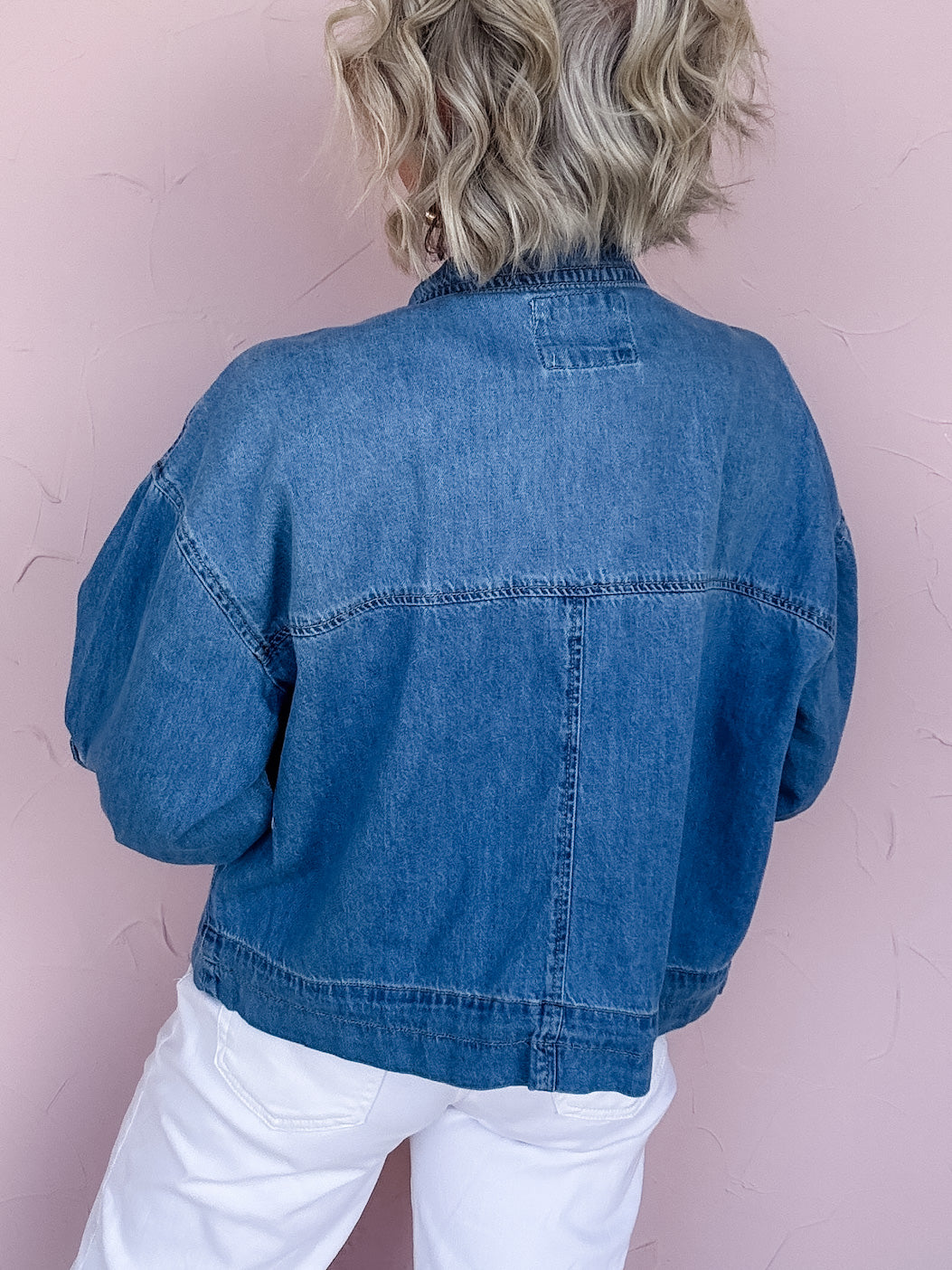 On Repeat Denim Bomber