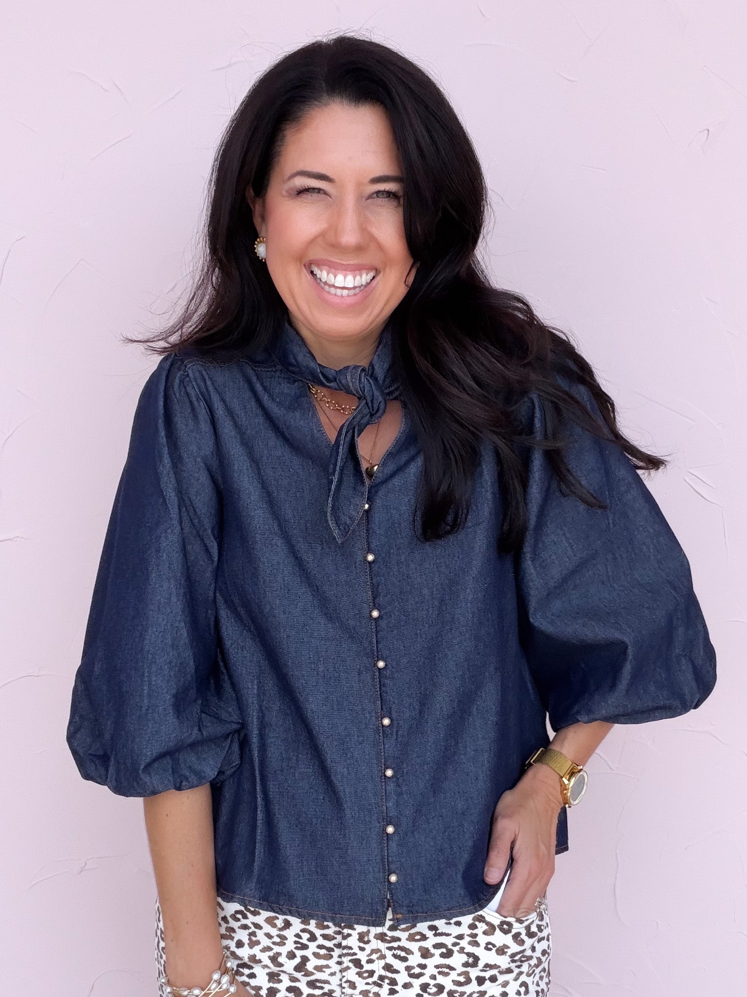 Tied in Blue Top