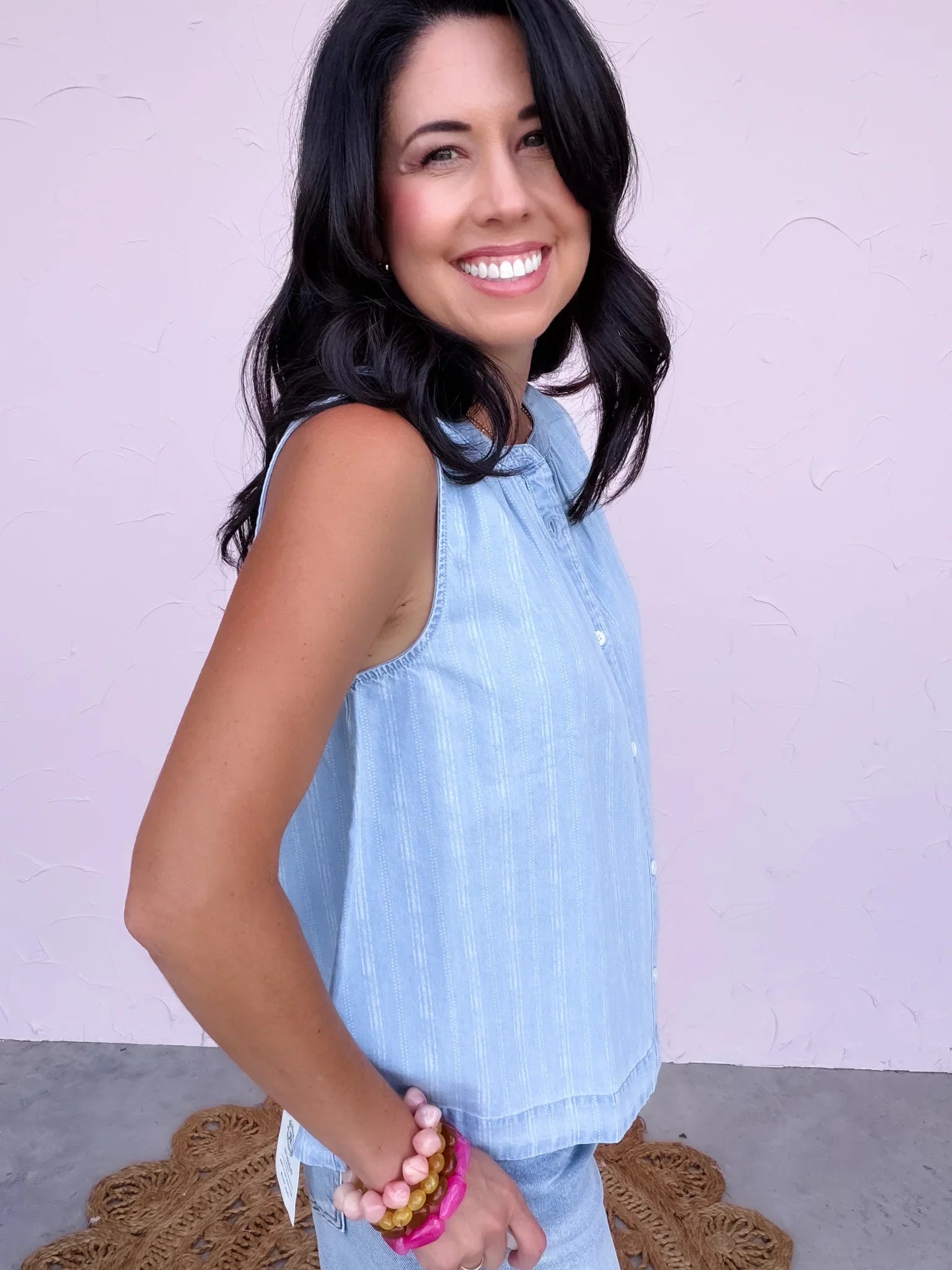 Demi Denim Tank