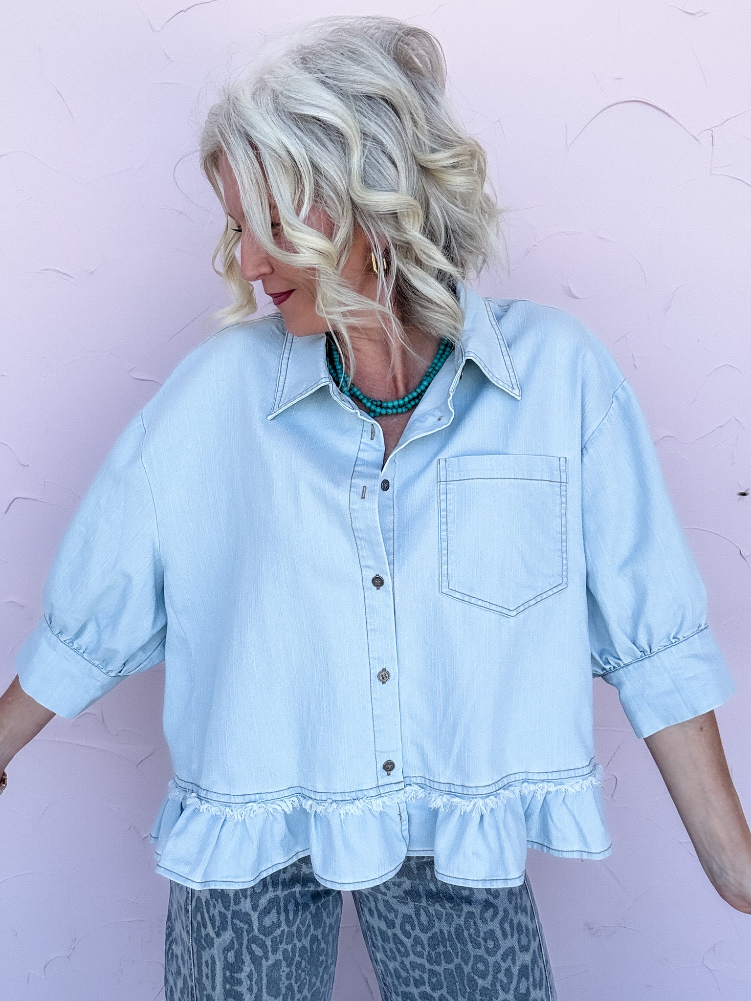 Weekend Story Denim Top